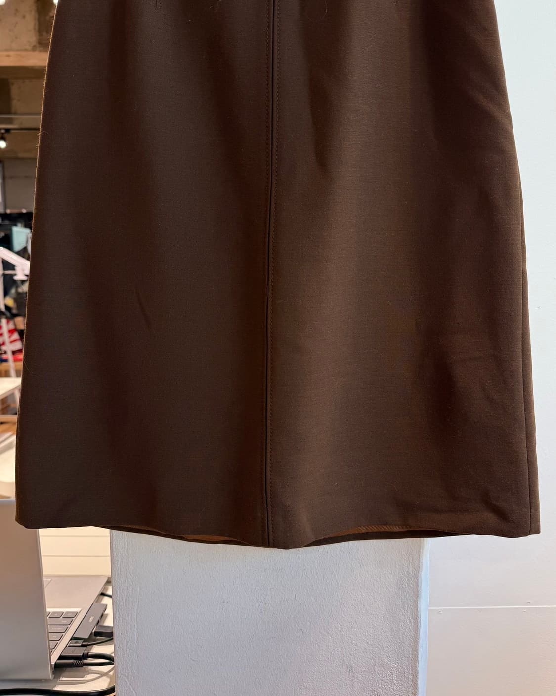 프라다 브라운 울 미디스커트 상품이미지7