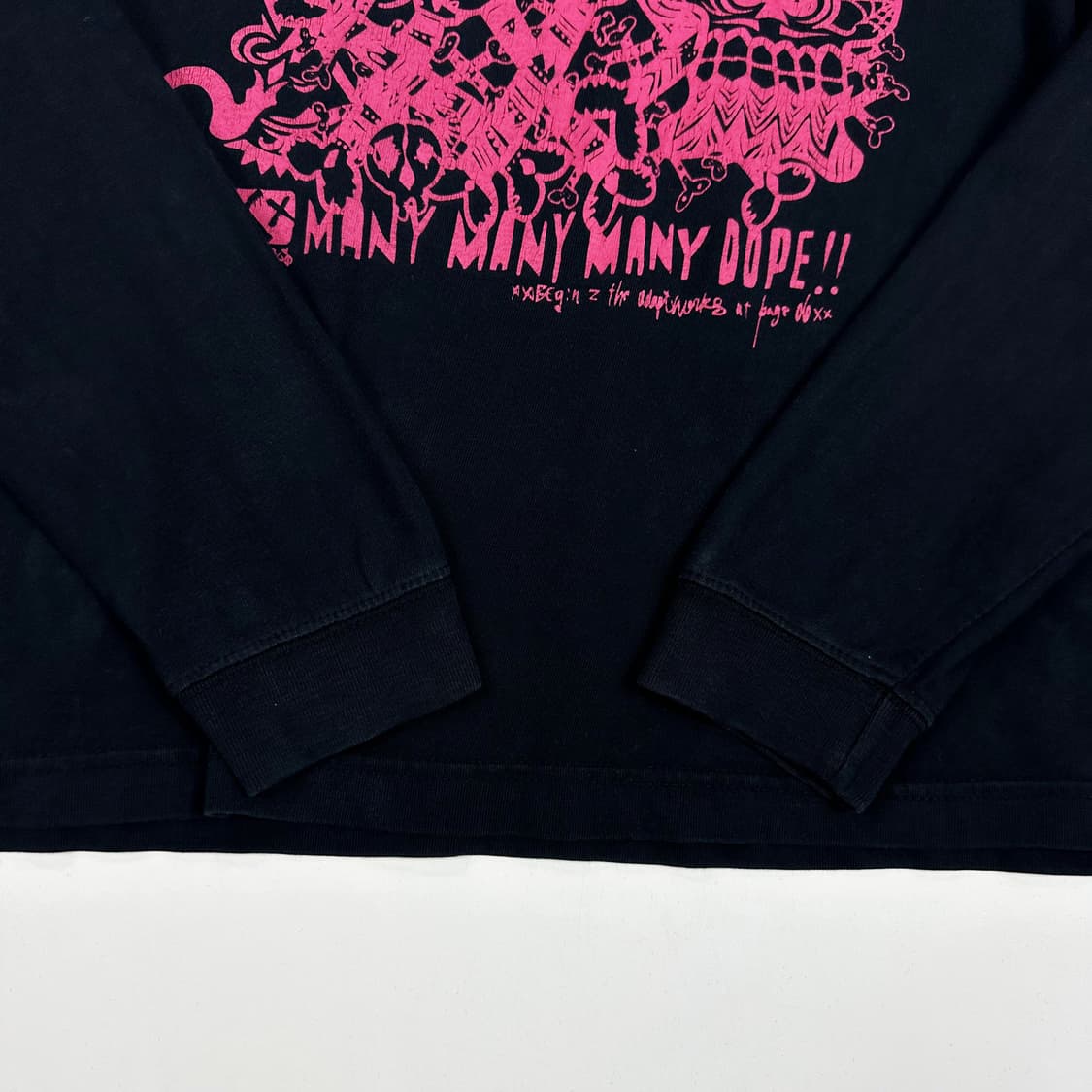 VTG 빈티지 블랙 프린팅 긴팔티셔츠 (M) 상품이미지5