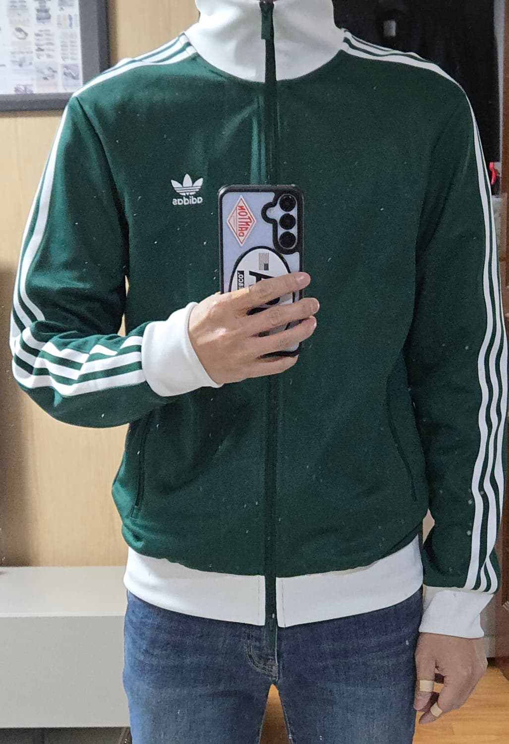 (착샷) 아디다스 베켄바우어 그린 컬리지에이트 져지 트랙탑 상품이미지8