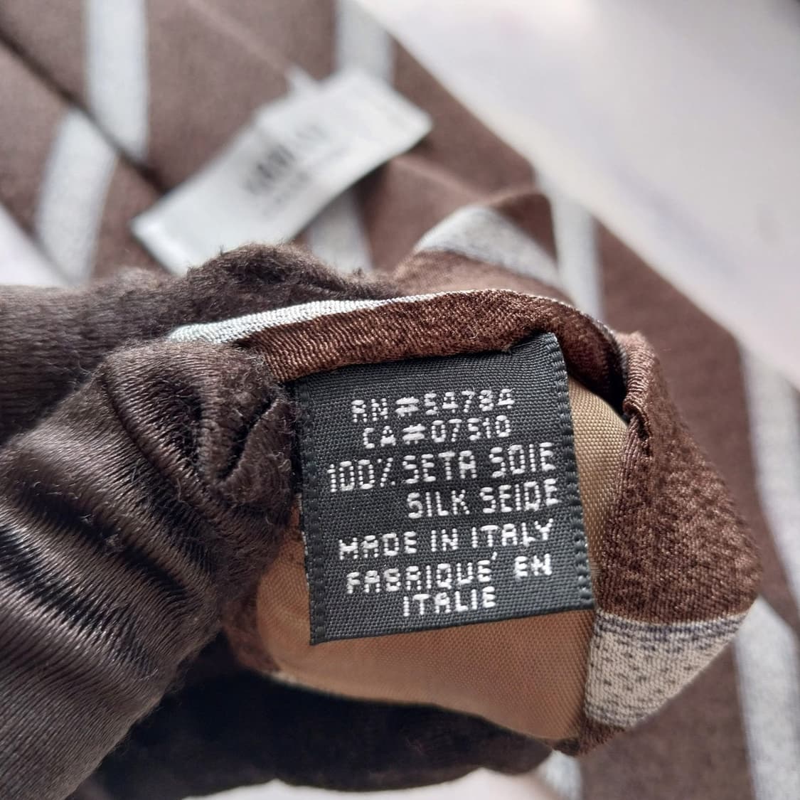 아르마니 꼴레지오니 실크 스트라이프 넥타이 9.6cm A+등급 K1895 상품이미지10