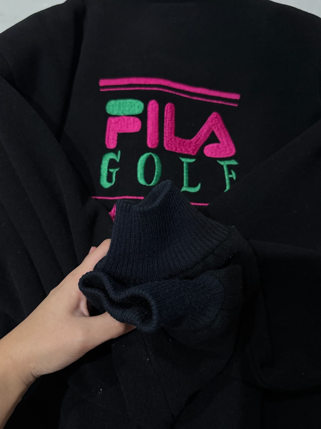 휠라 빈티지 올드스쿨 빅로고 울 자켓 상품이미지4