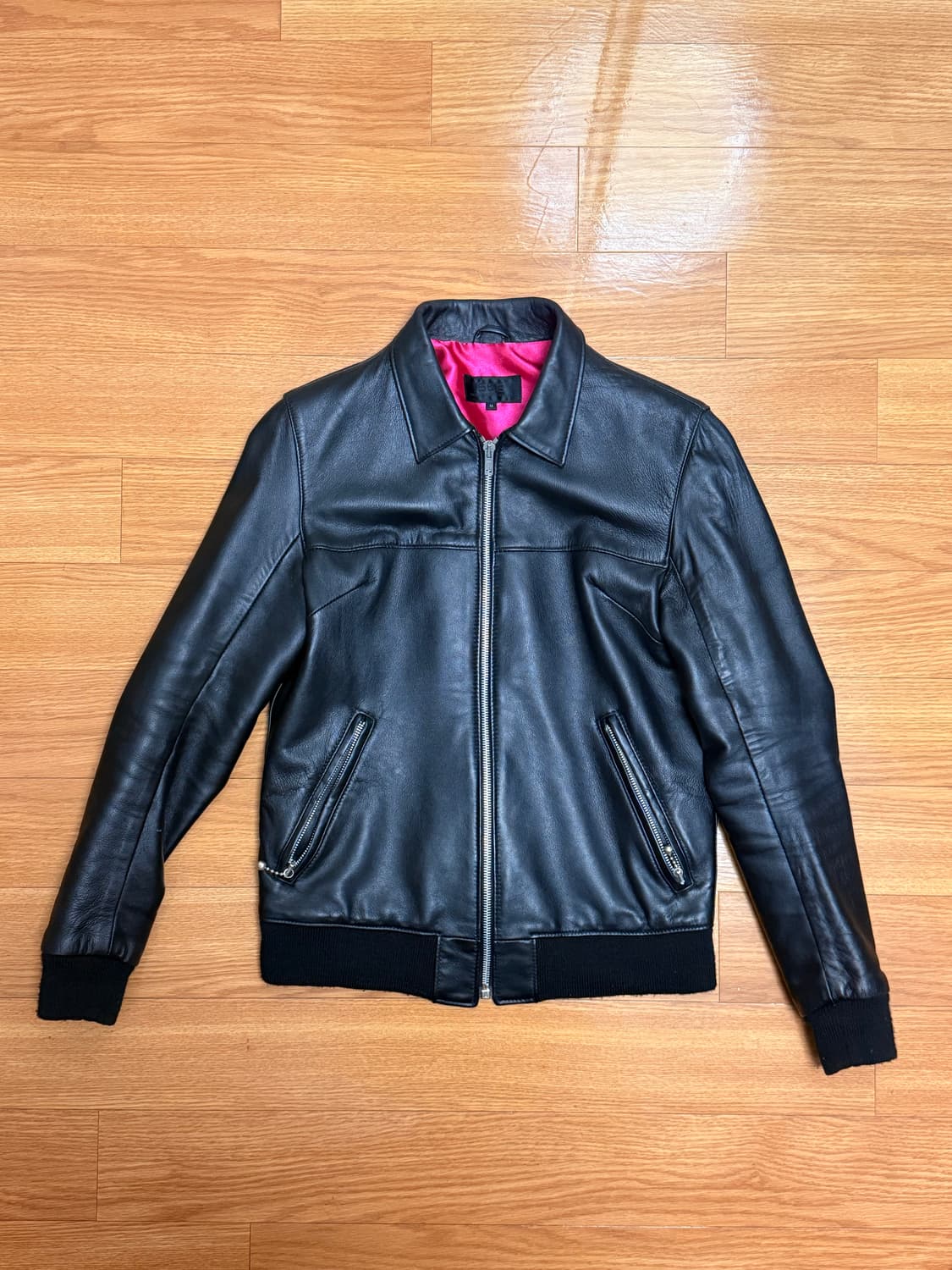 666 여성 싱글 가죽 자켓 M 사이즈 상품이미지1