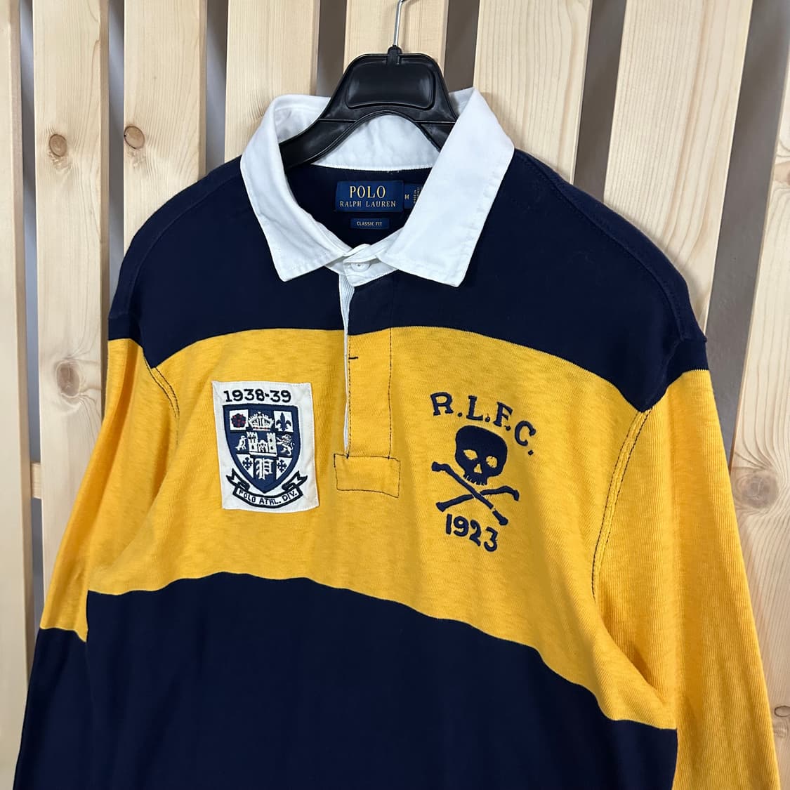 (M) 폴로 랄프로렌 스컬 스트라이프 럭비셔츠 럭비티 카라티 상품이미지5