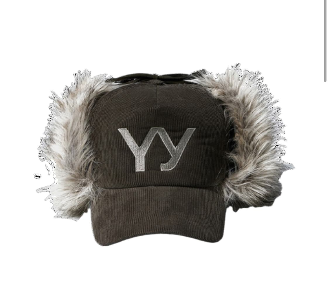 openyy 오픈와이와이 모자 포우 퍼 코듀로이 이어플랩 캡 카키 상품이미지1