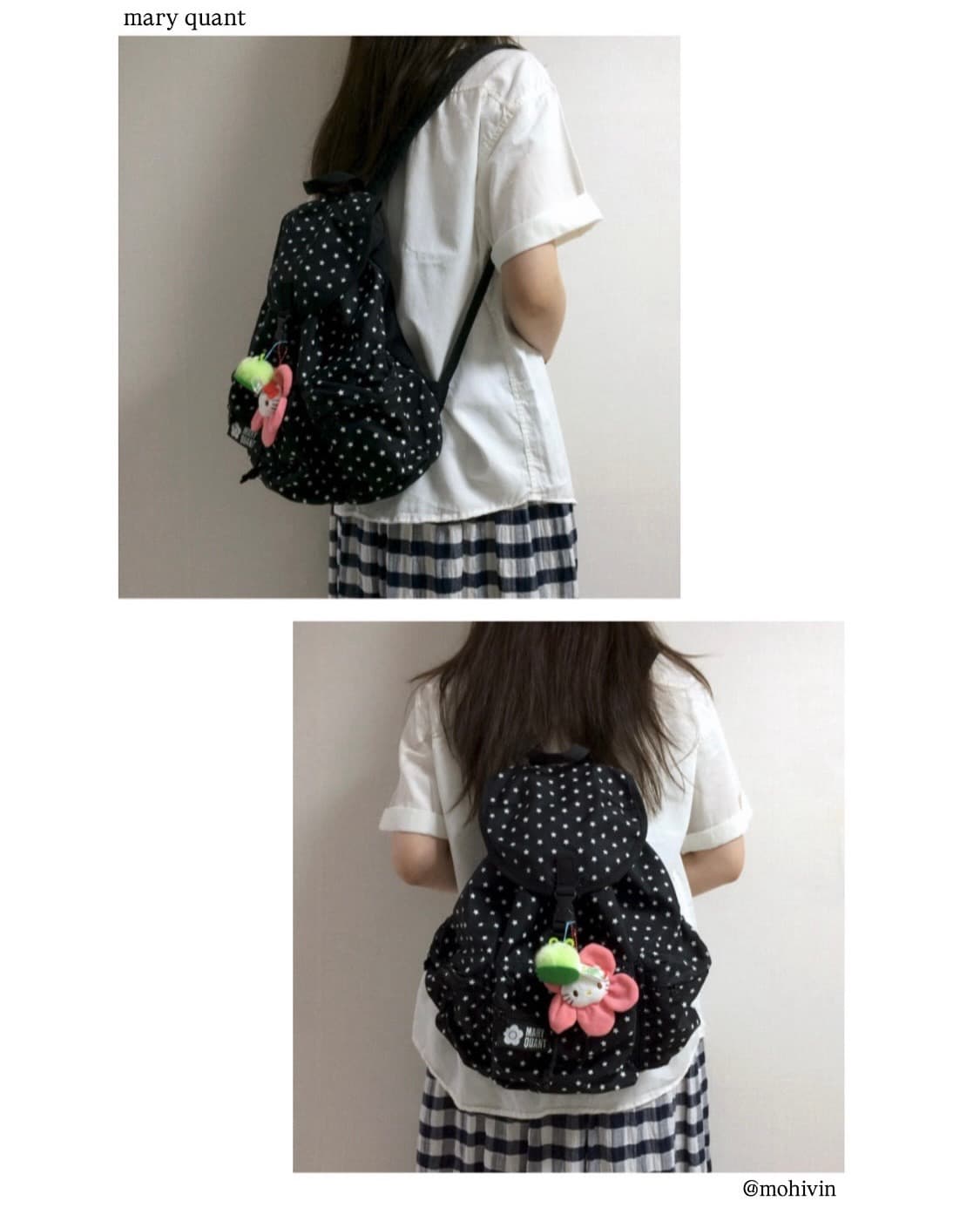 mary quant 메리퀀트 별 무늬 백팩 상품이미지1