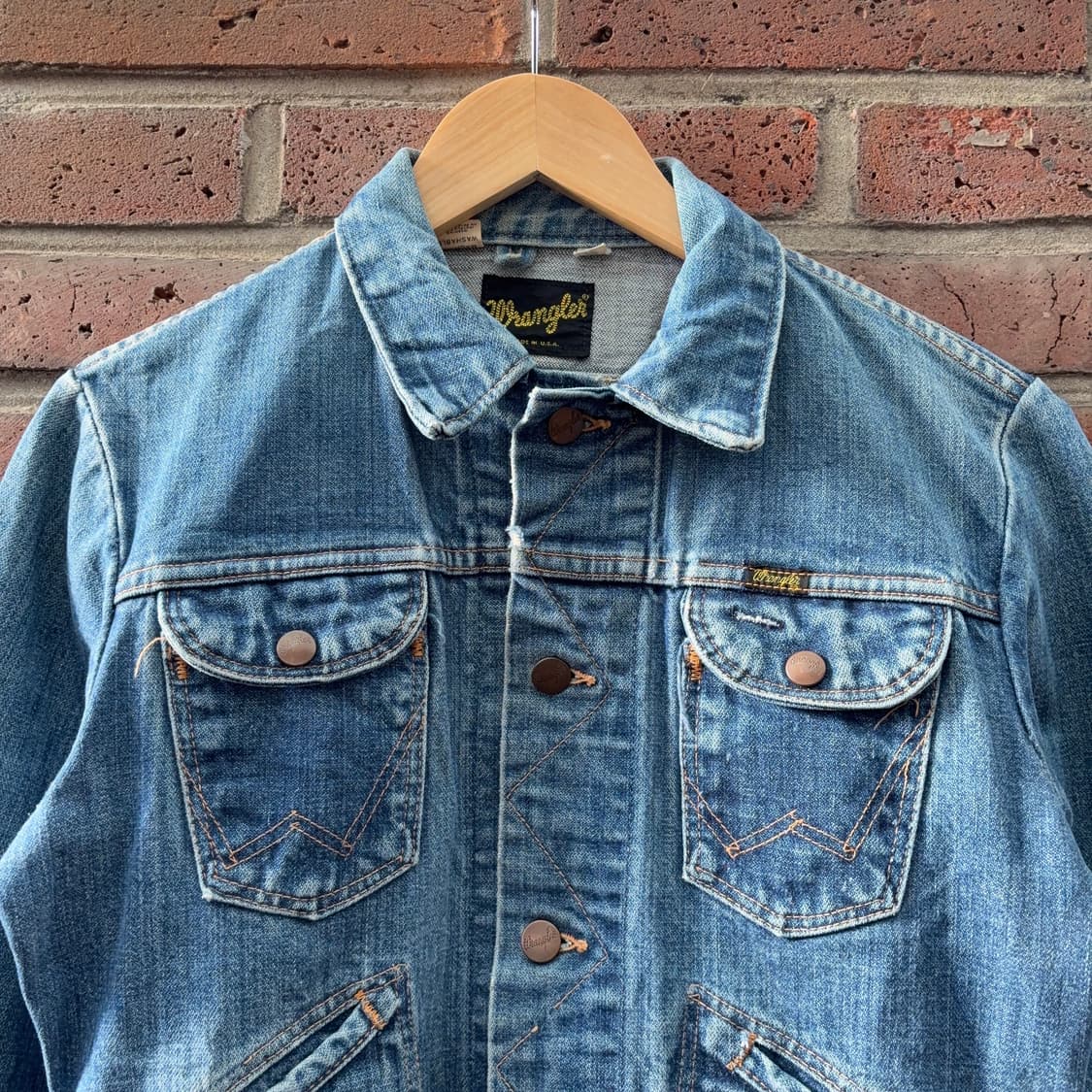 70s USA 랭글러 Wrangler 데님 트러커 자켓 상품이미지3