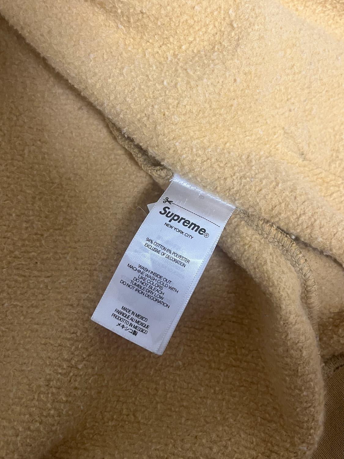 슈프림 오버다이드 스몰 박스 집업 후드 샌드 상품이미지3