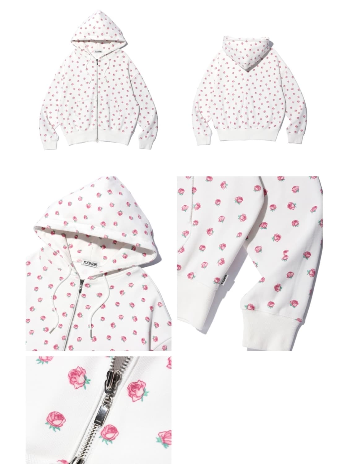 유희 FLOWER PATTERN 후드집업 상품이미지3