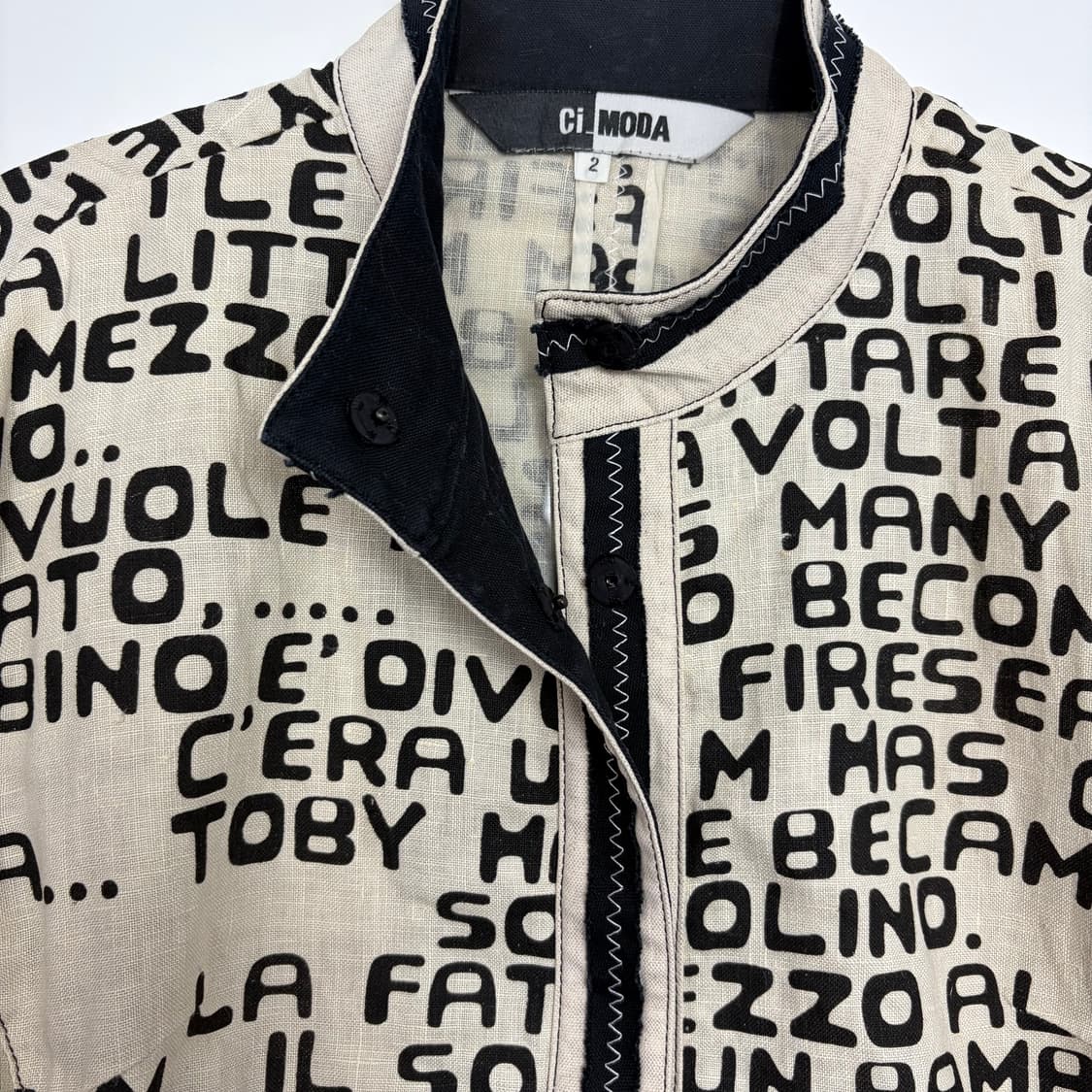 데드스탁 Ci moda 빈티지 레터링 패턴 자켓 상품이미지5