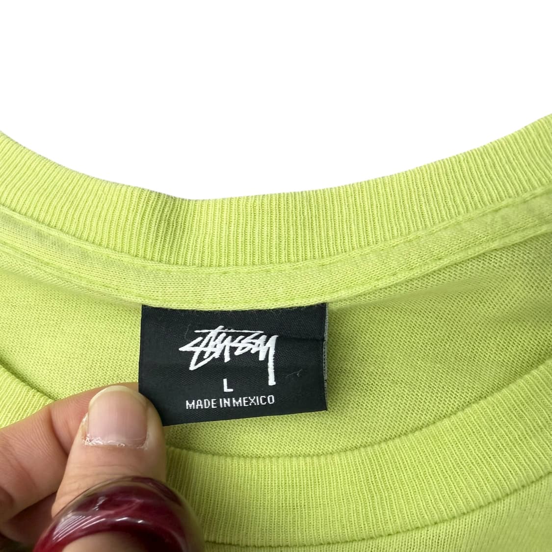 스투시 원 월드 롱슬리브 라임 상품이미지5