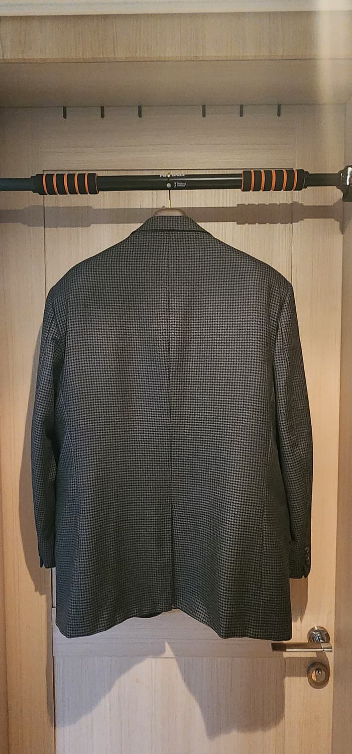 (빅사이즈)그레이 체크 모직자켓 3XL 상품이미지2
