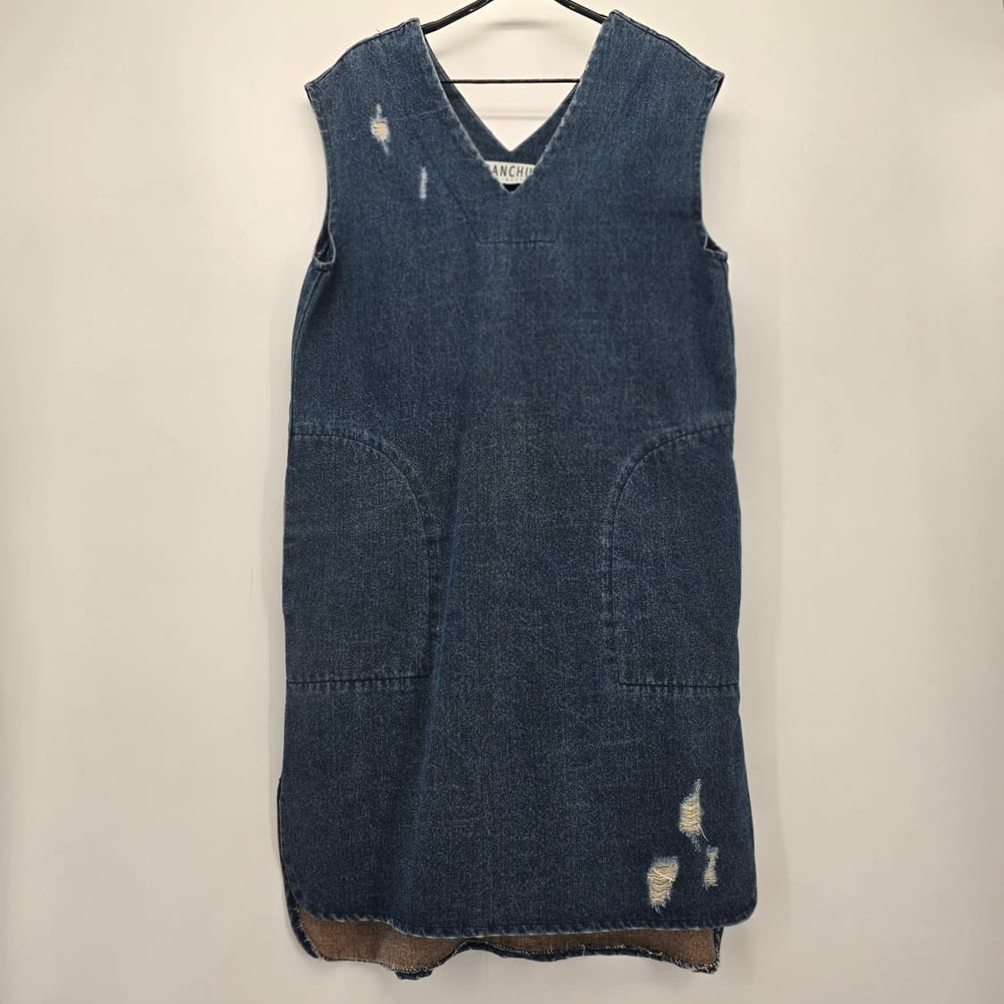 데님 민소매 원피스 상품이미지1