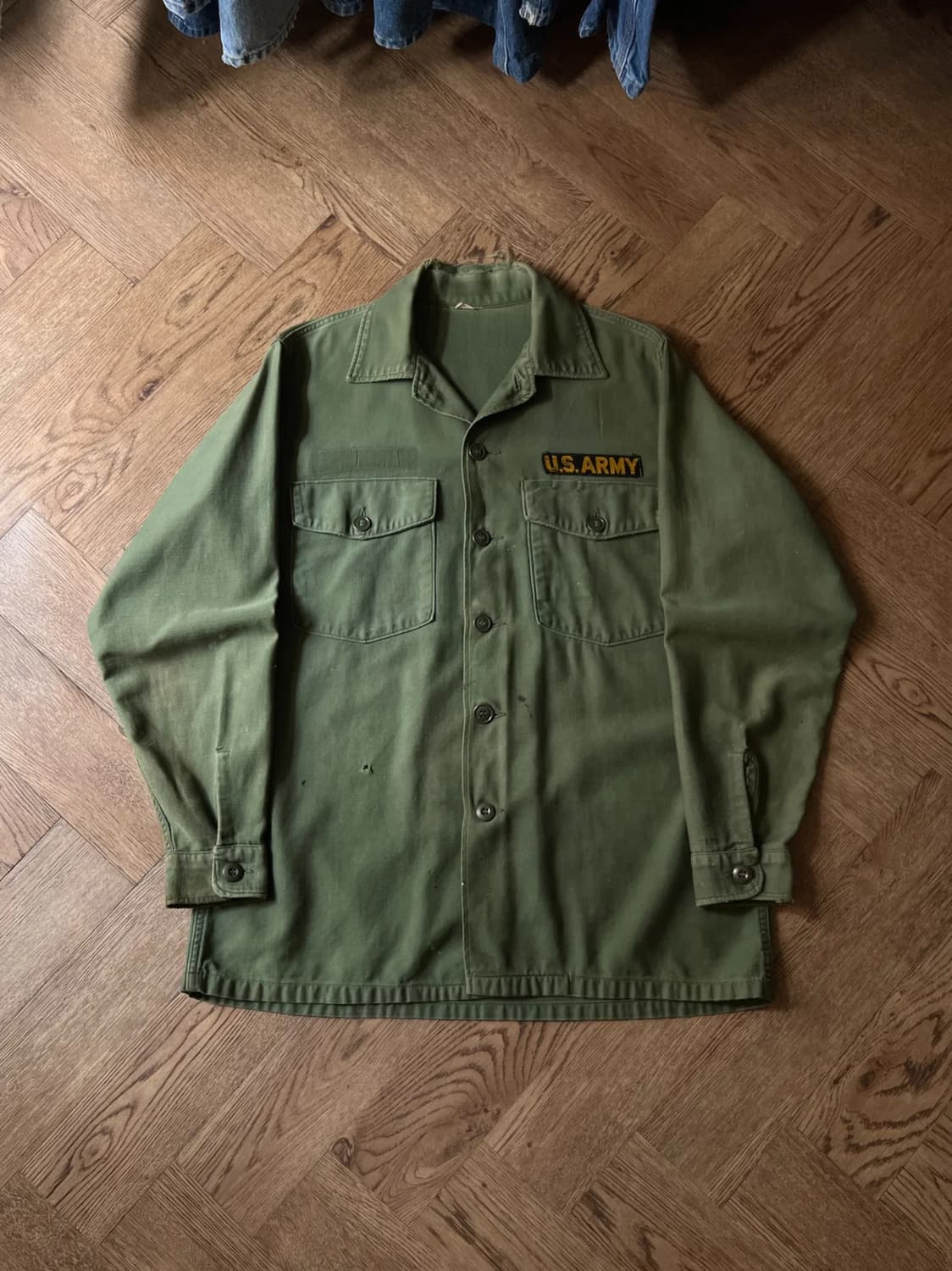 [L]60's 오리지널 U.S ARMY OG-107 밀리터리 셔츠 상품이미지1