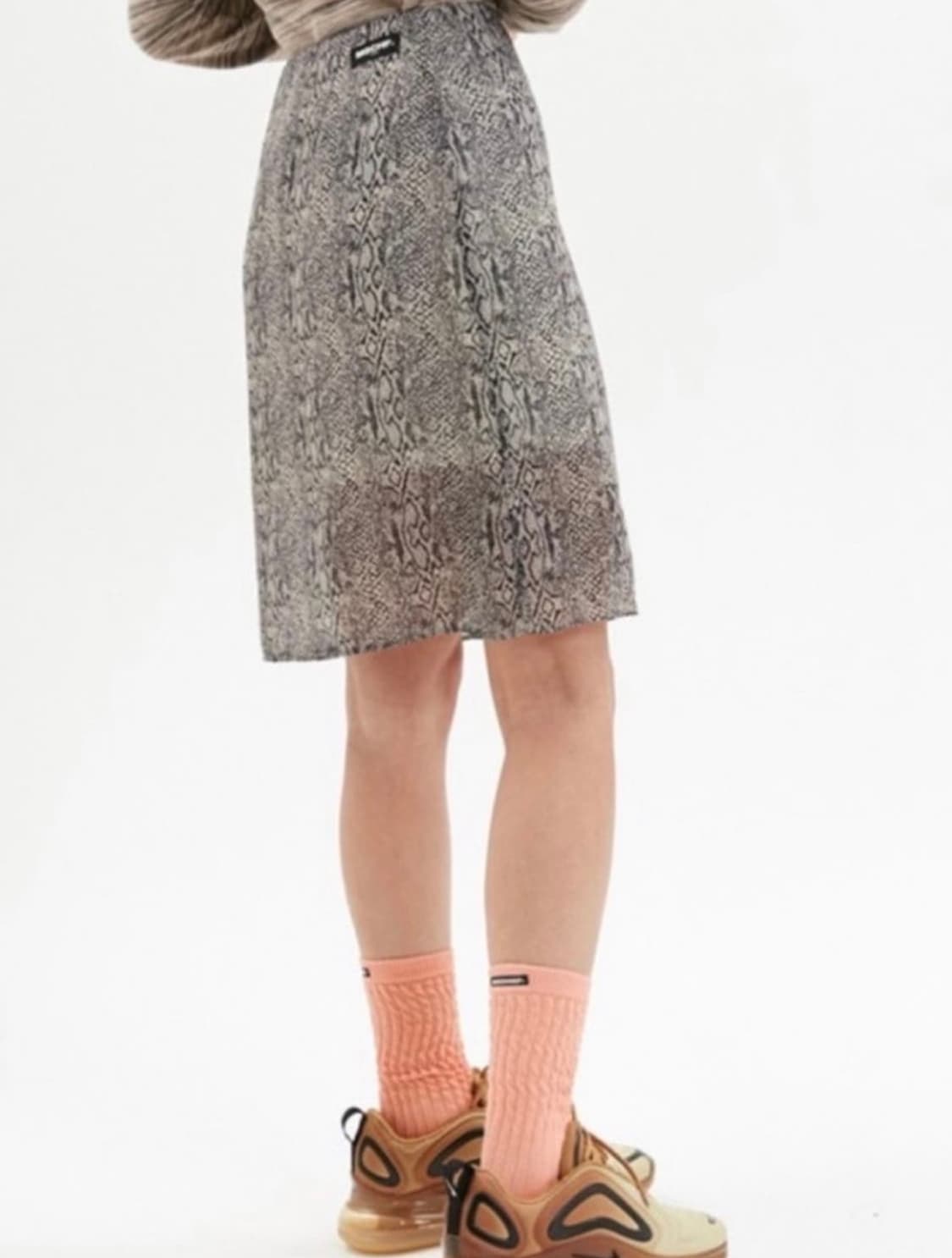 미스치프 쉬폰 레이어드 스커트 치마 파이톤 S 상품이미지6