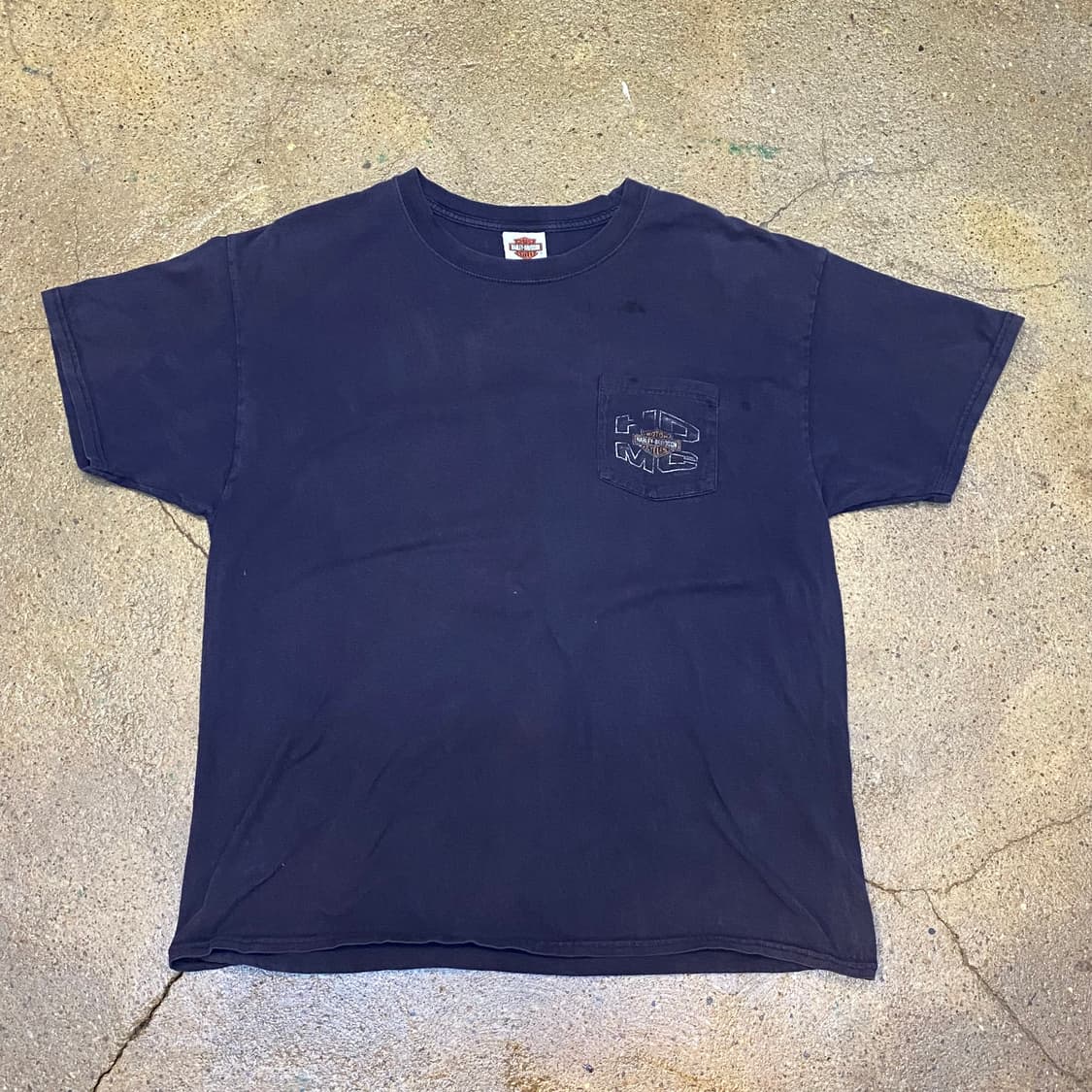 미국 빈티지 할리데이비슨 포켓 리버모어 캘리포니아 투어티셔츠 반팔티 상품이미지1