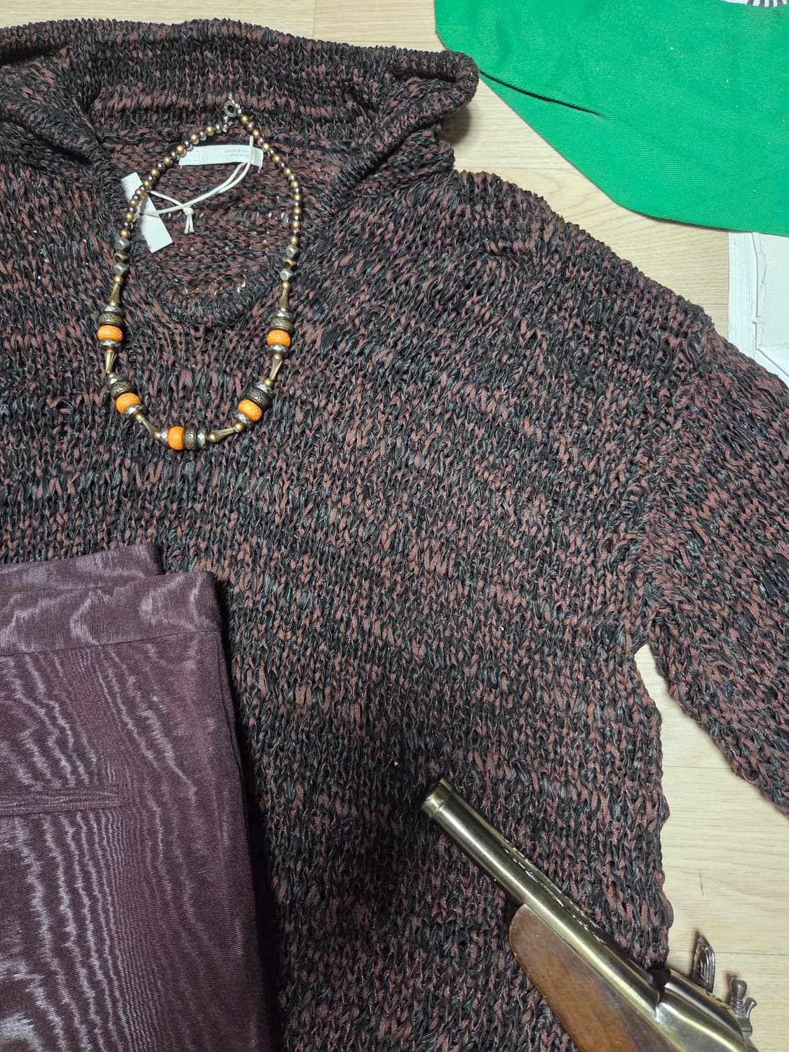 (새상품)자라 반팔 니트 케이블 상품이미지5