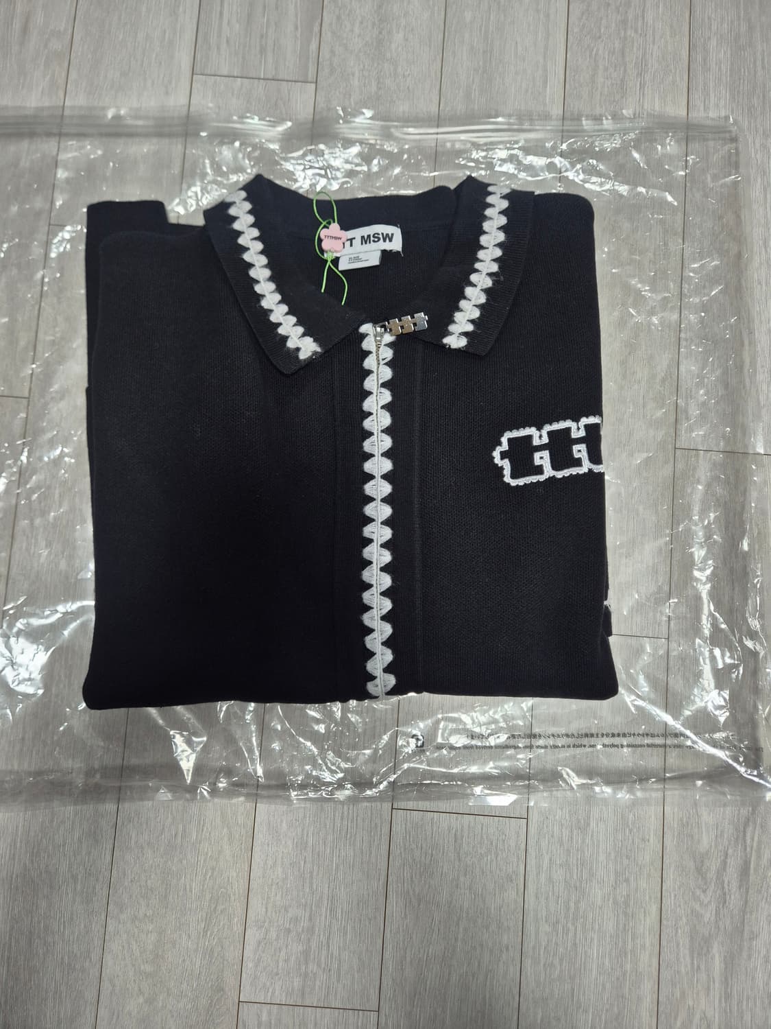 TTT MSW 니트 폴로 가디건 블랙 XL 사이즈 상품이미지1
