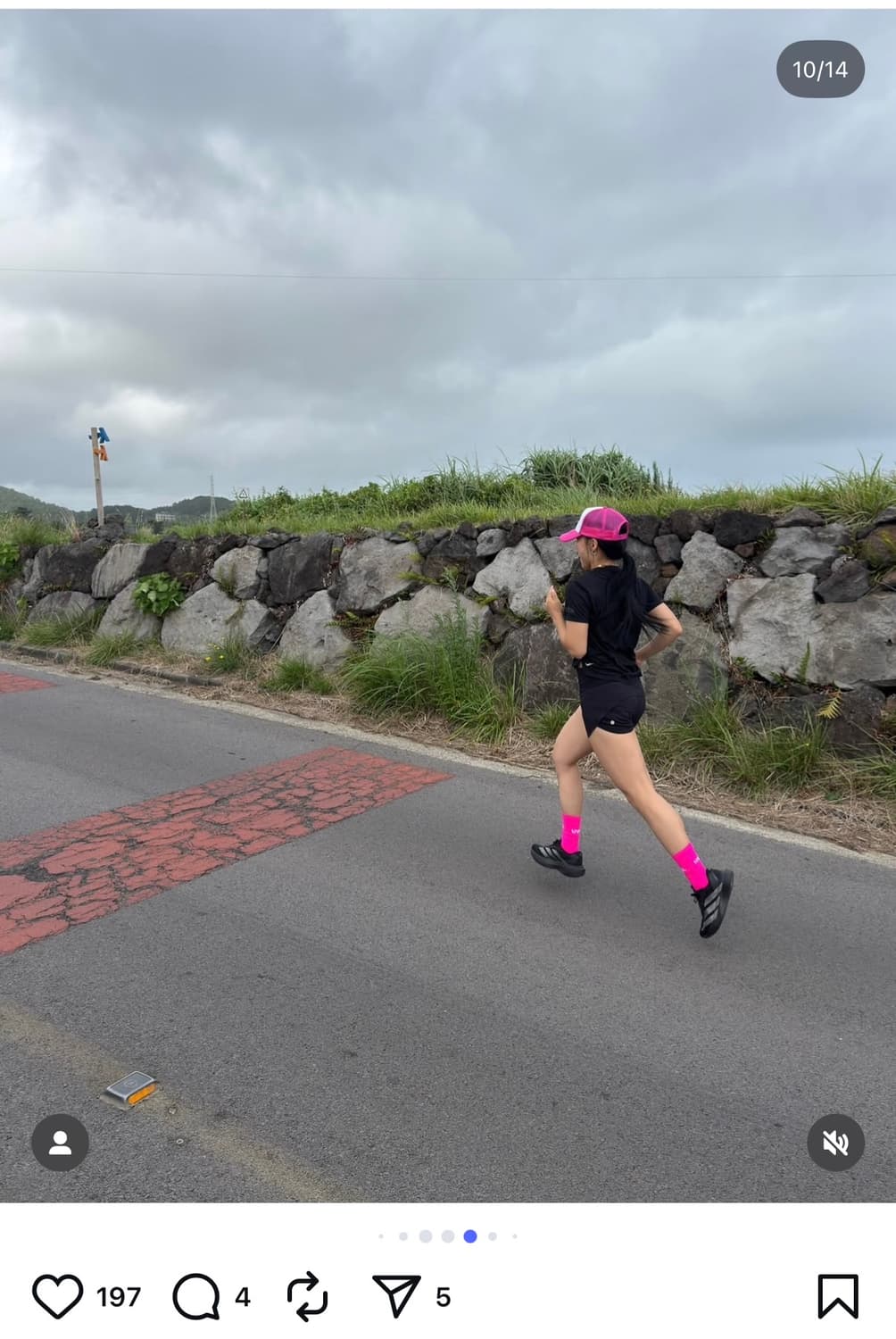 [새상품-SM/LXL] UVU Running Sock Pink 상품이미지2