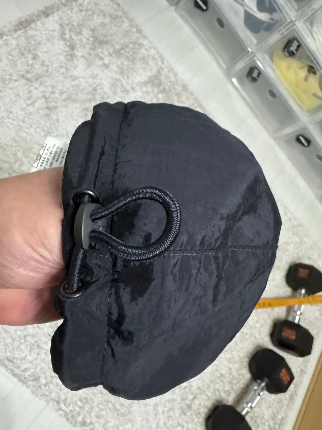 [xl] 스톤 아일랜드 99576 나일론 메탈 6-패널 캡 블랙 상품이미지5