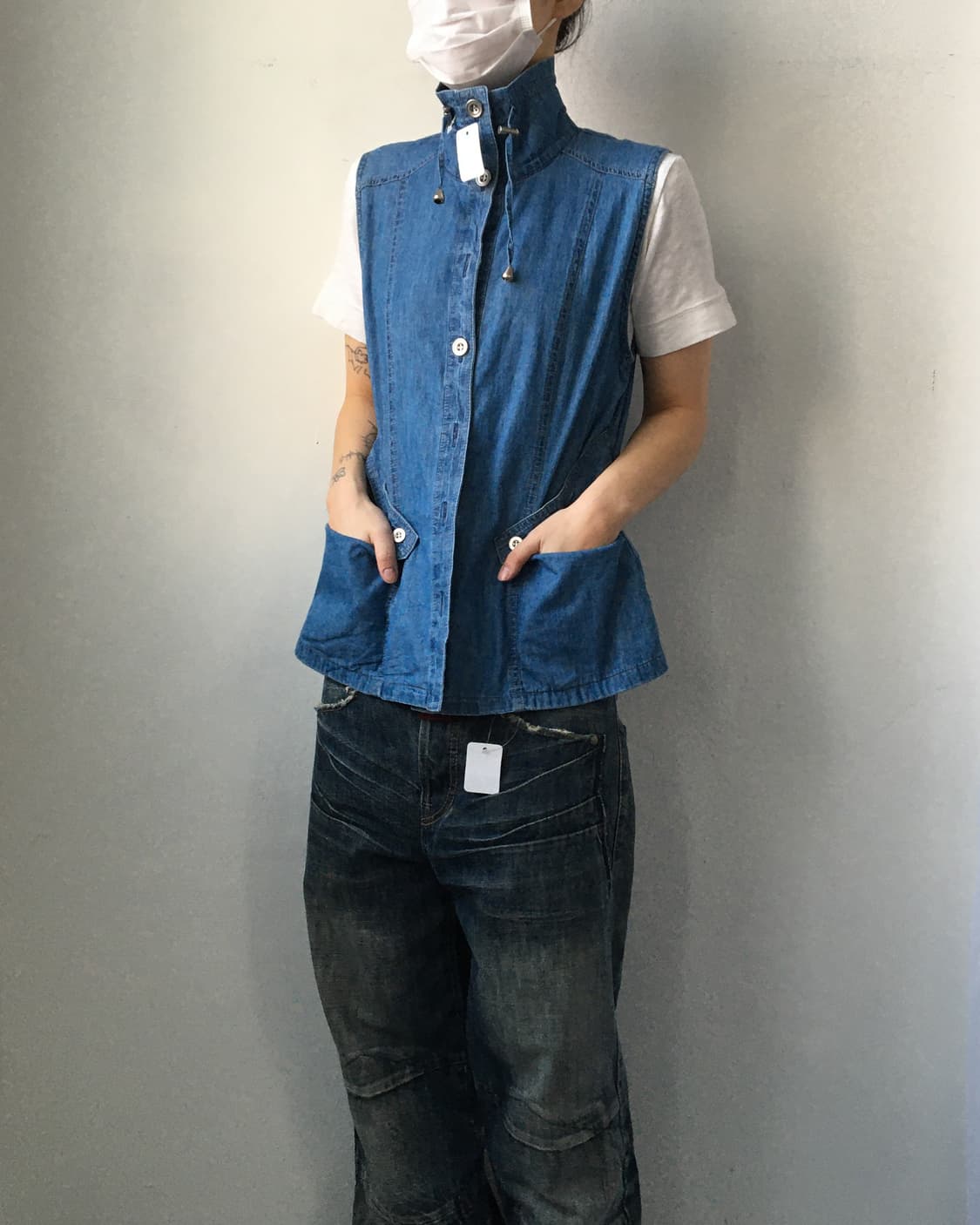 High neck vest 상품이미지1