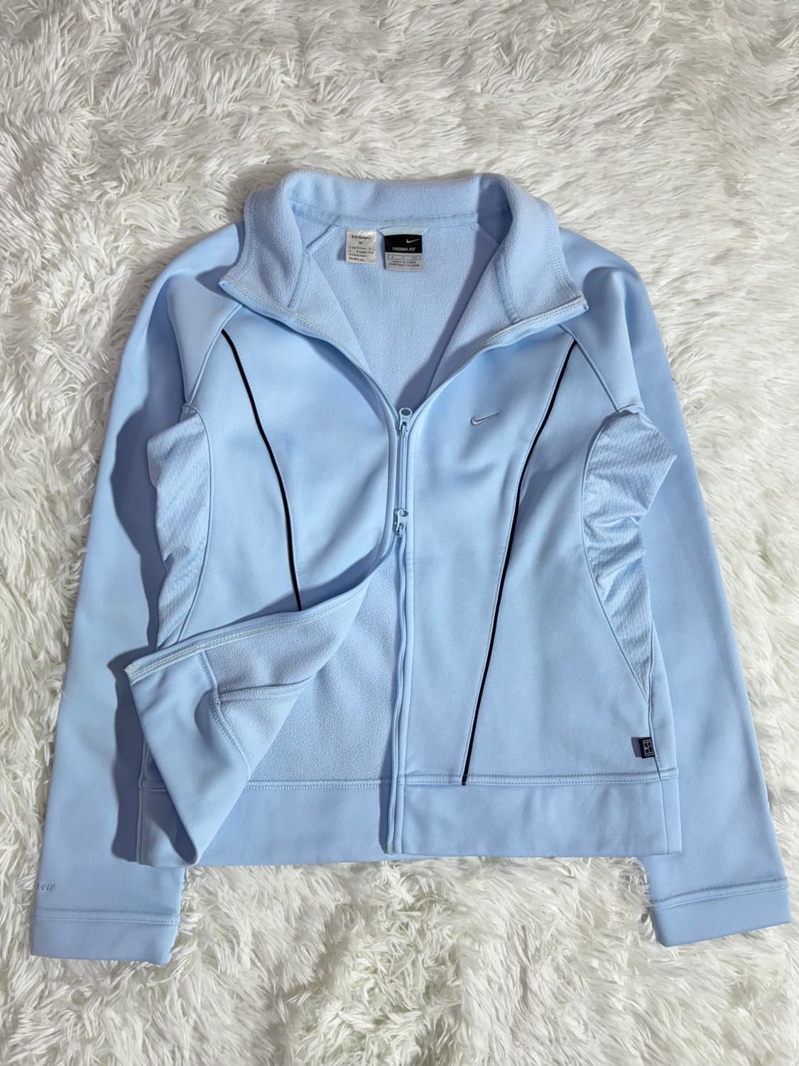 나이키 베이비블루 딱붙 스우시 투웨이 트랙탑 상품이미지4