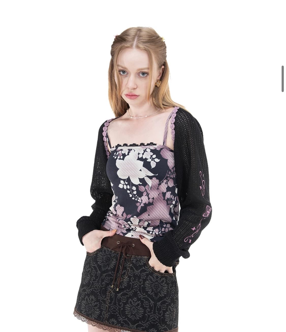 셋업이엑스이 볼레로 가디건 상품이미지1