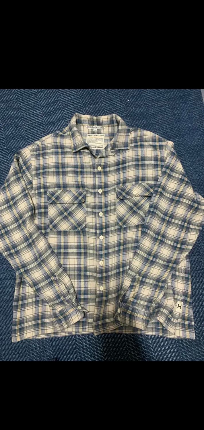 헤리티지 플로스 원 워시드 플란넬 셔츠 (s 사이즈) 상품이미지1