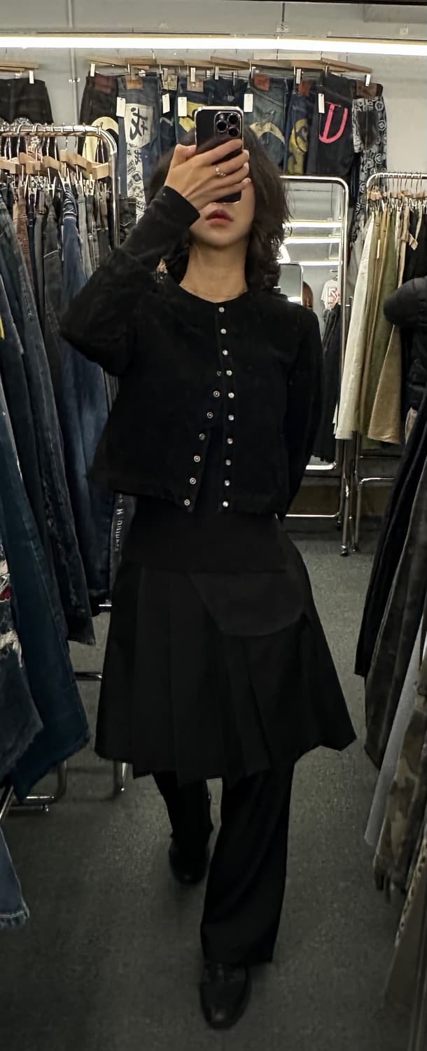 OS)Japanese vintage 돈피 여성 블랙자켓 상품이미지1