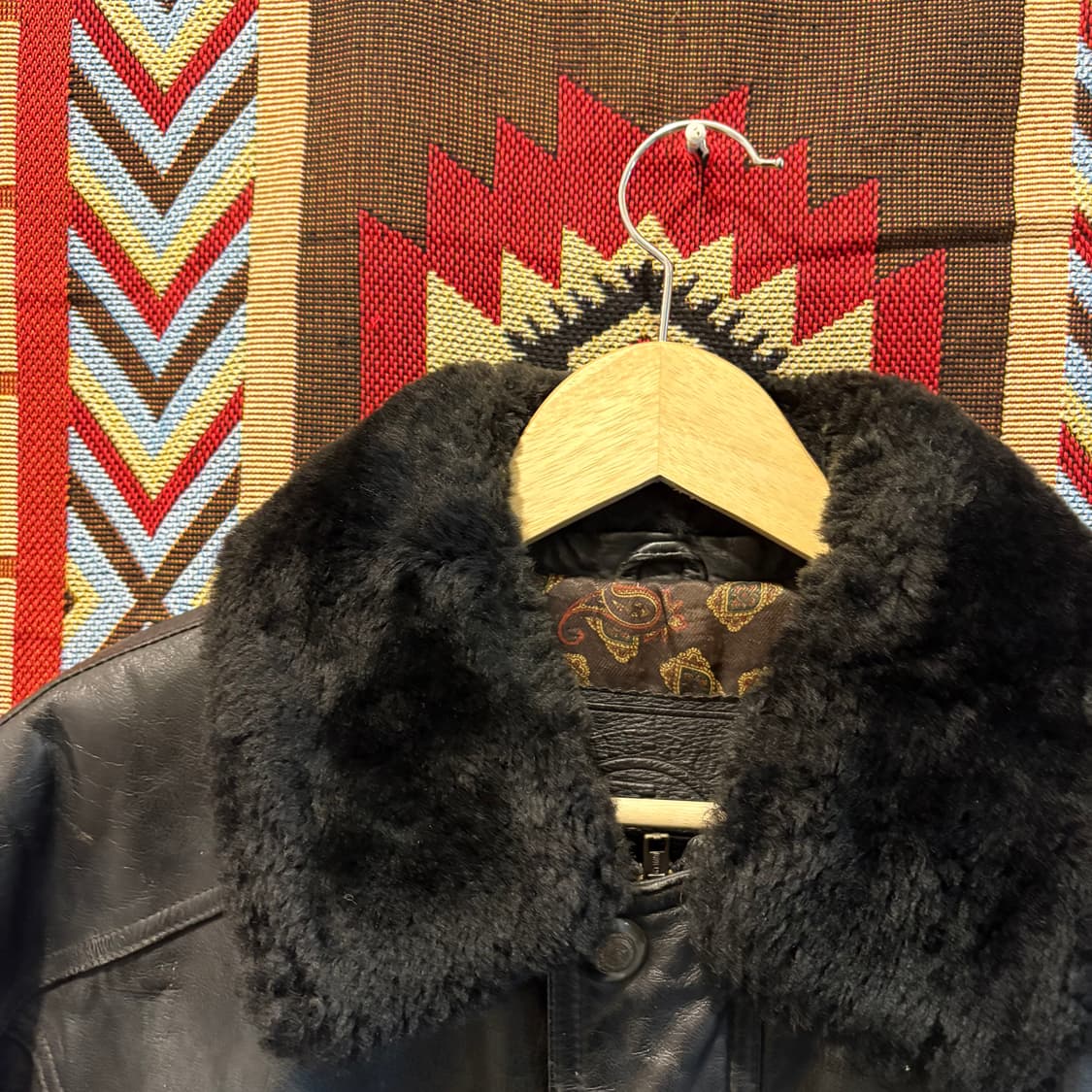 빈티지 소가죽100% g-1 레더 봄버자켓 상품이미지5