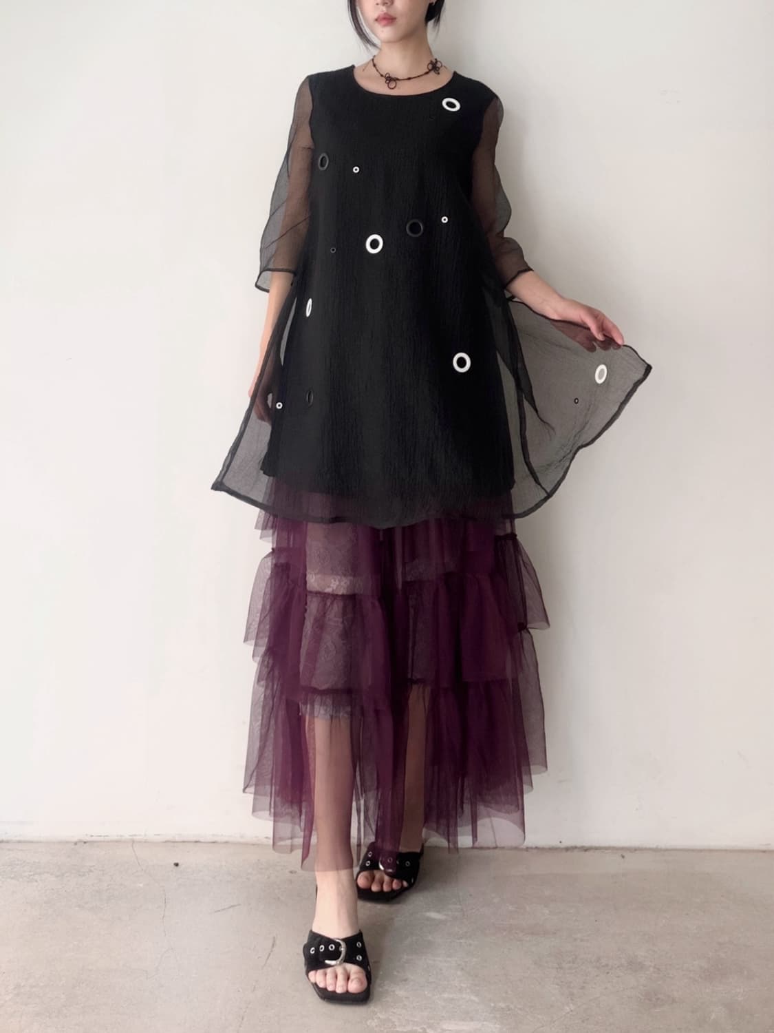 Can can tulle skirt / plum 상품이미지7