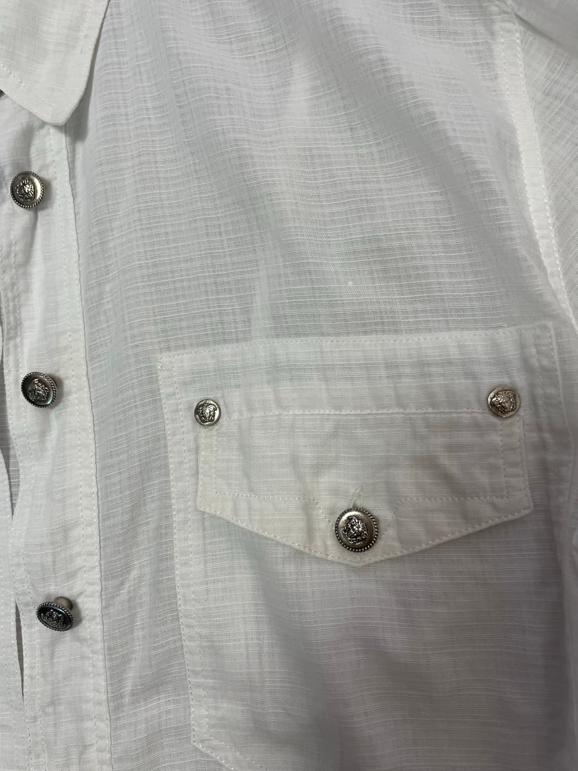 베르사체 화이트 시스루 셔츠 상품이미지2