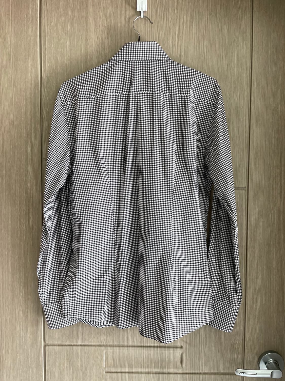 SIEG 브라운 깅엄체크 모리걸 너디 셔츠 상품이미지5