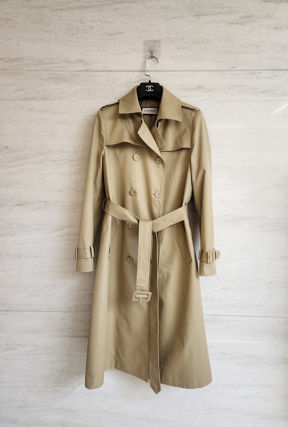 모조에스핀 백플리츠 트렌치코트 66사이즈 상품이미지1