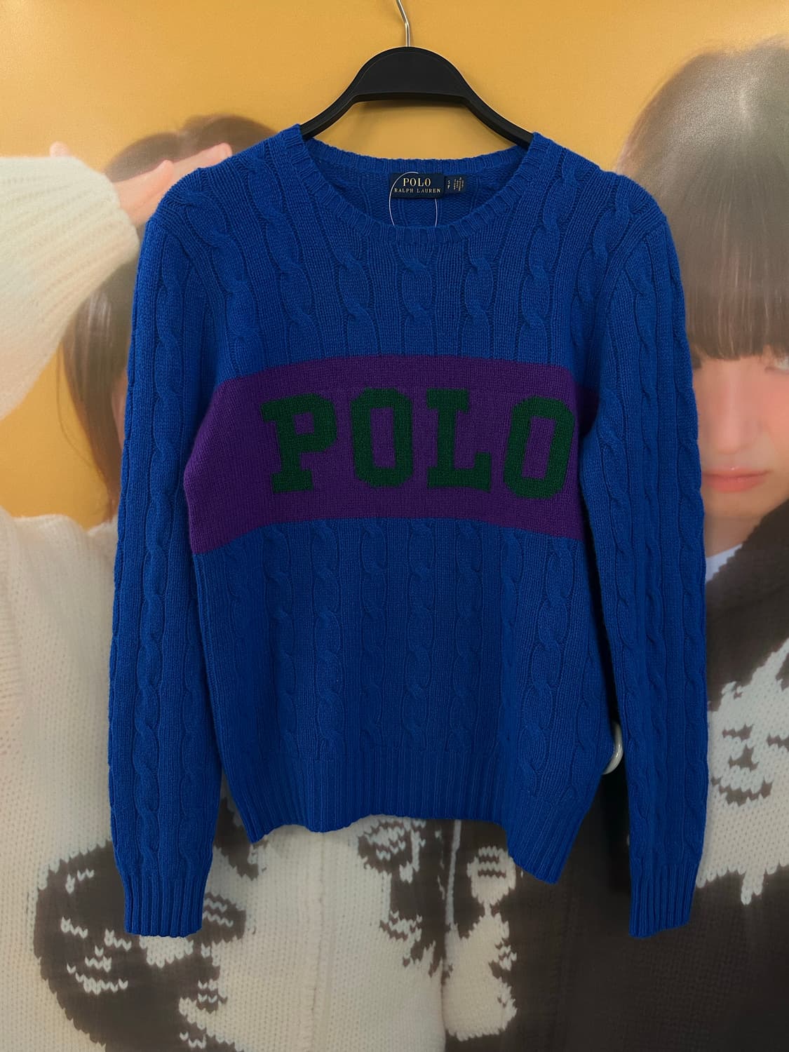 POLO 폴로 코발트블루 케이블니트 상품이미지1