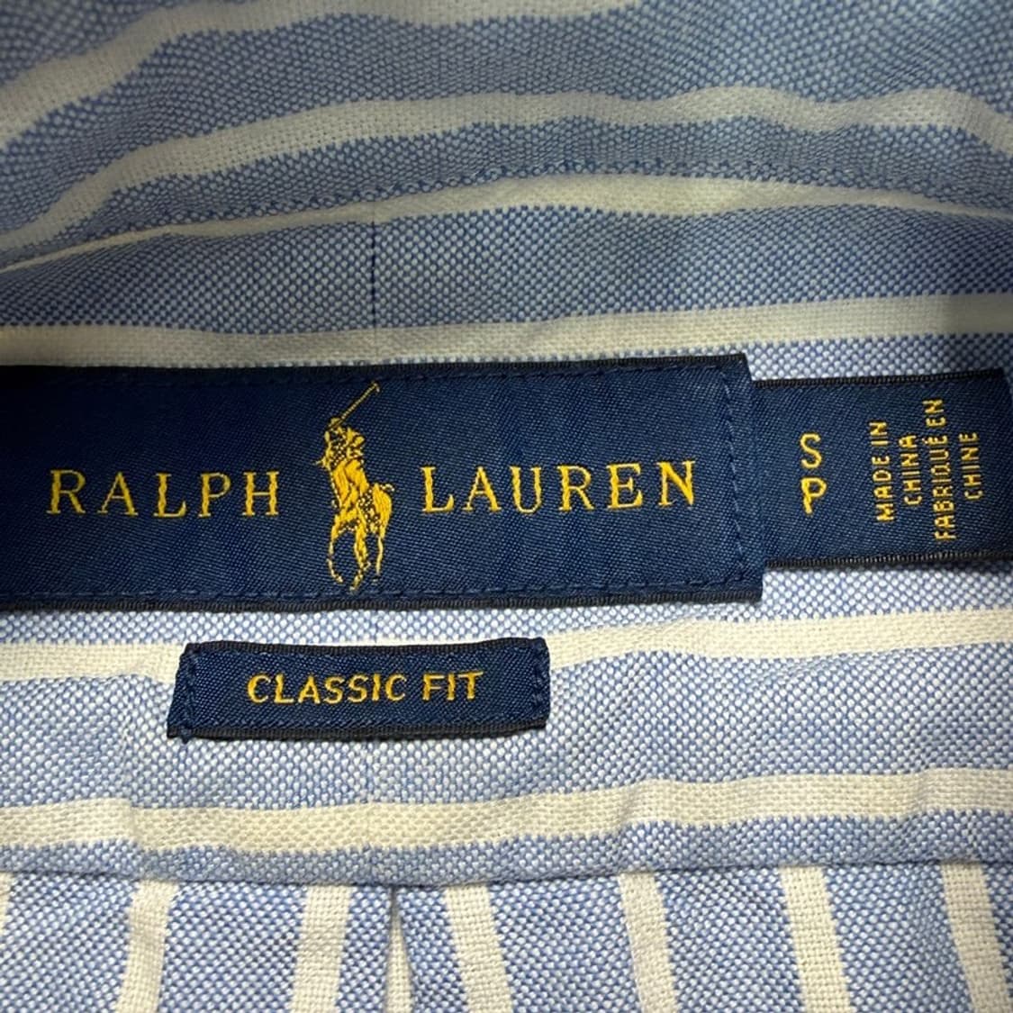 폴로 랄프로렌 옥스퍼드 스트라이프 셔츠 화이트&블루 S 상품이미지4