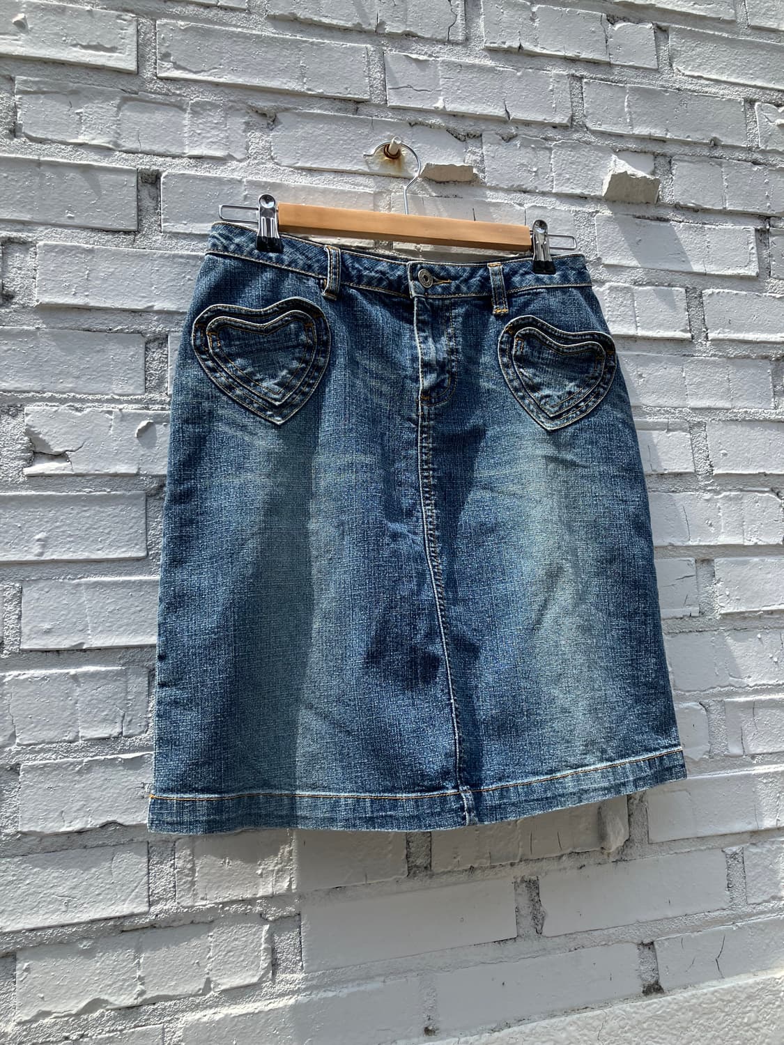 Zana-Di 하트 포켓 데님 미니스커트 28 상품이미지3