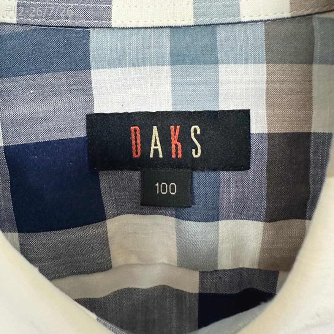 닥스 남자 체크 남방/셔츠 반팔셔츠 100 상품이미지6