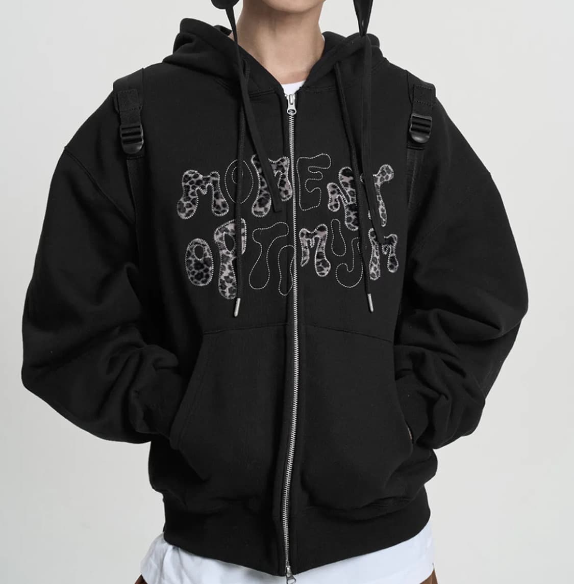 무신사 엠오오 레오파드 기모 후드집업 상품이미지1