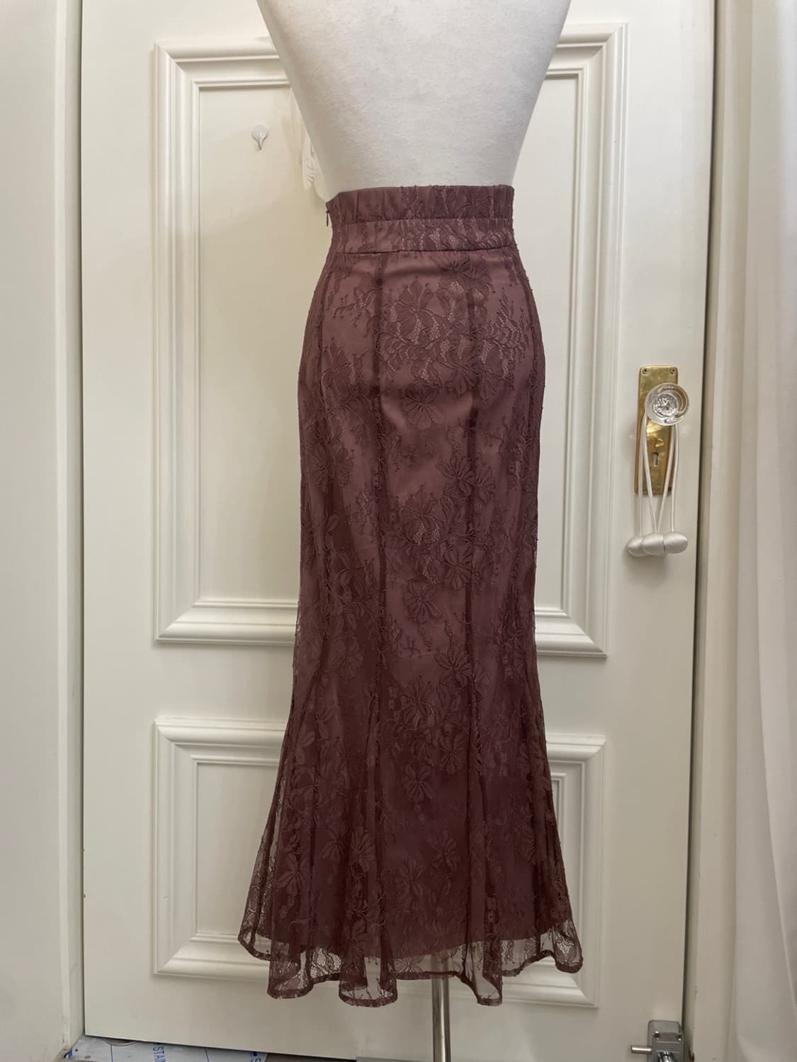 SNIDEL back banding mermaid long lace sk 상품이미지4