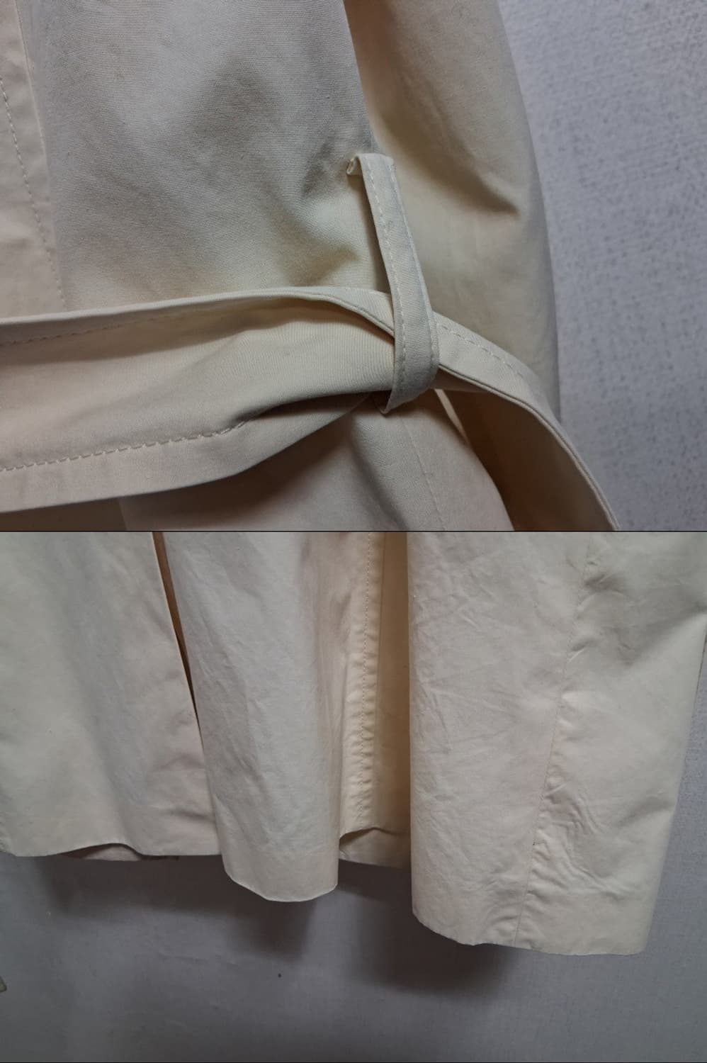 일본구제 GIVENCHY 아이보리 트렌치코트 홑겹 춘추 40 66사이즈
 상품이미지9