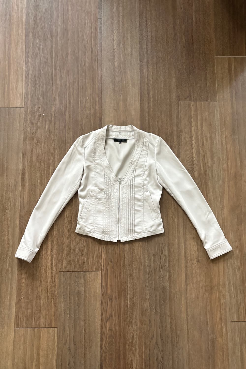 Untitled Pintuck Zip Cropped Jacket 상품이미지4