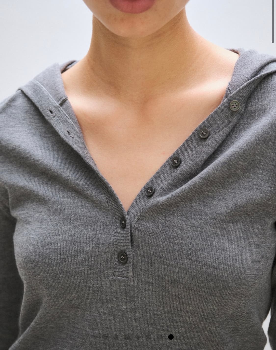 플리즈프로젝트 오픈 후디 OPEN HOOD KNIT 상품이미지4