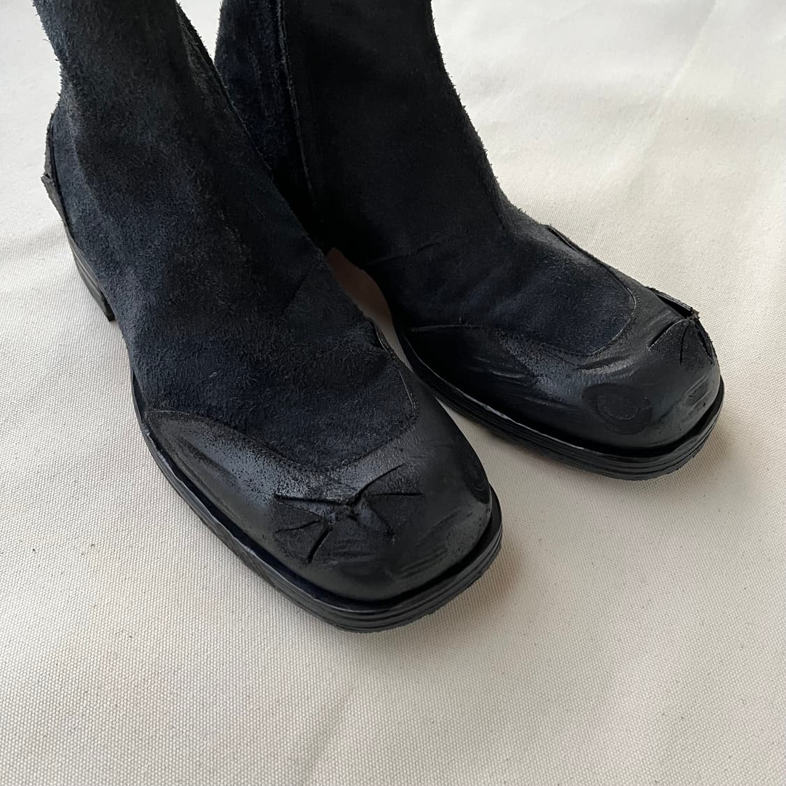 메종 마르지엘라 S/S 2021 디스트로이드 스퀘어 토 타비 부츠 상품이미지5