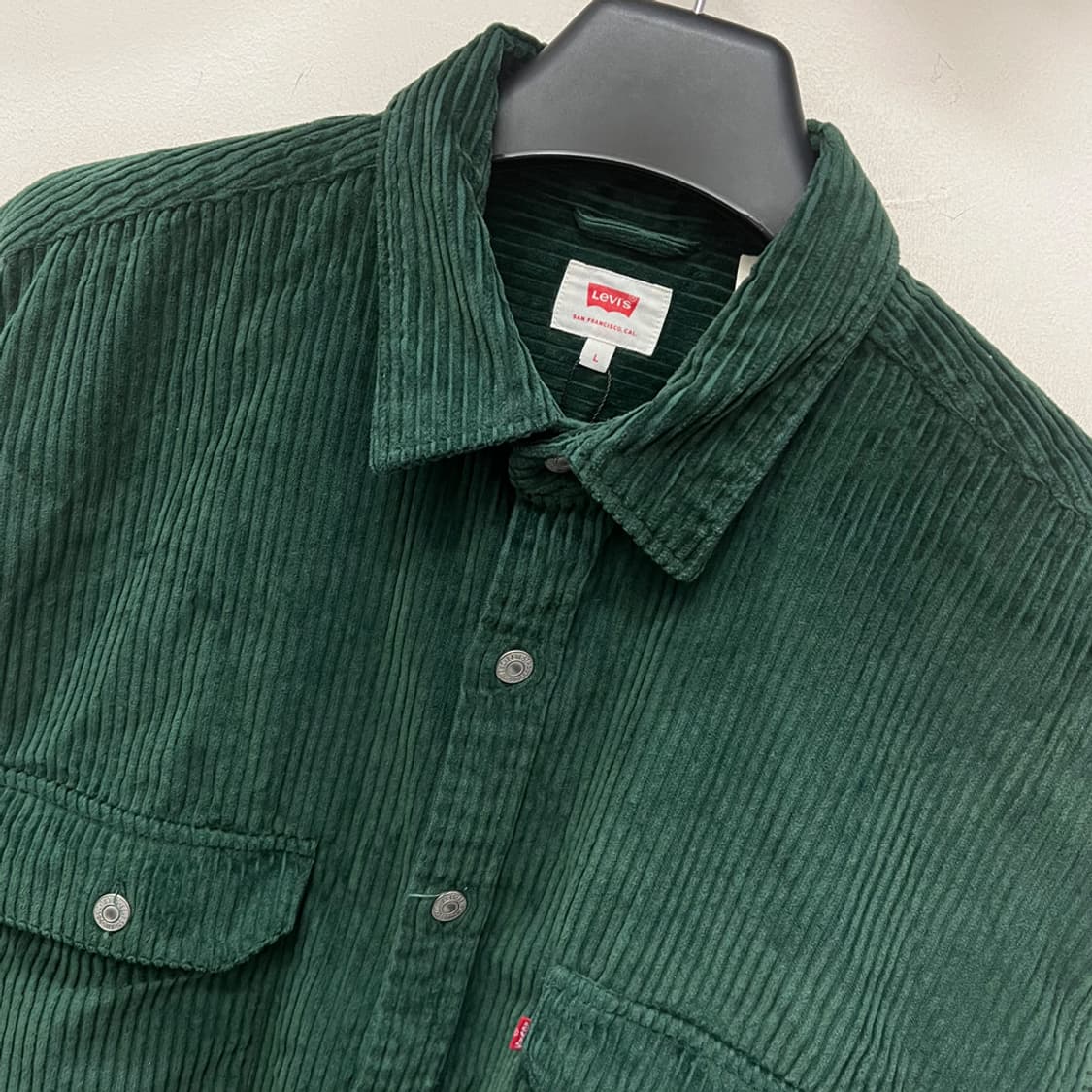 리바이스 오버핏 그린 코듀로이 셔츠 L 상품이미지3