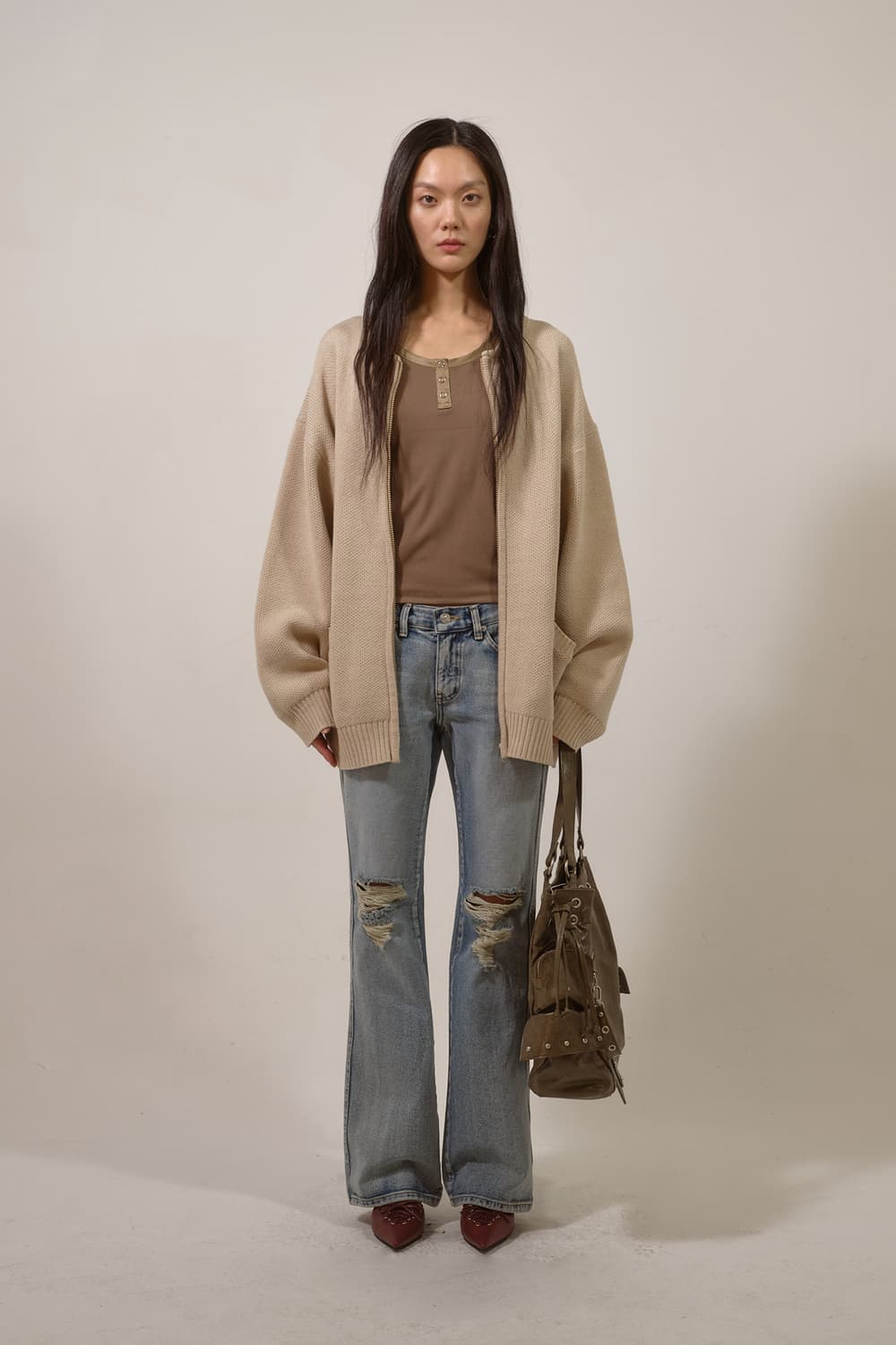 DEINET 다이닛 데미지 부츠컷 데님 상품이미지3