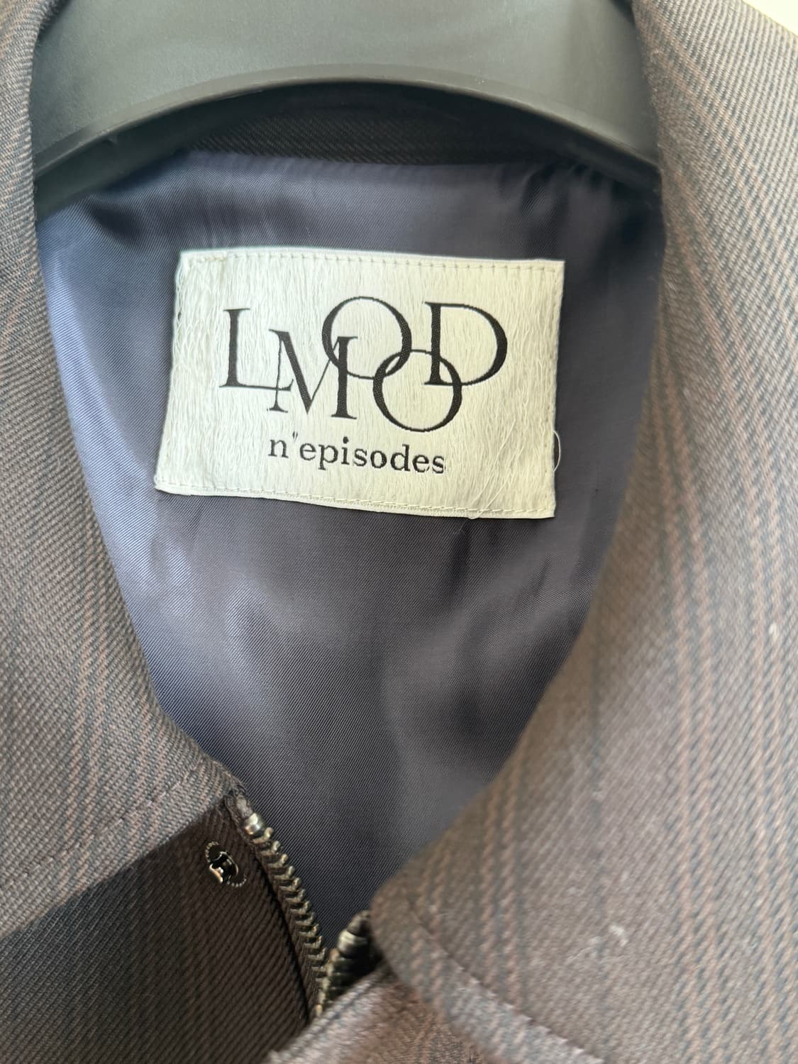 엘무드 마티오 울 스트라이프 블루종 브라운 48 상품이미지3