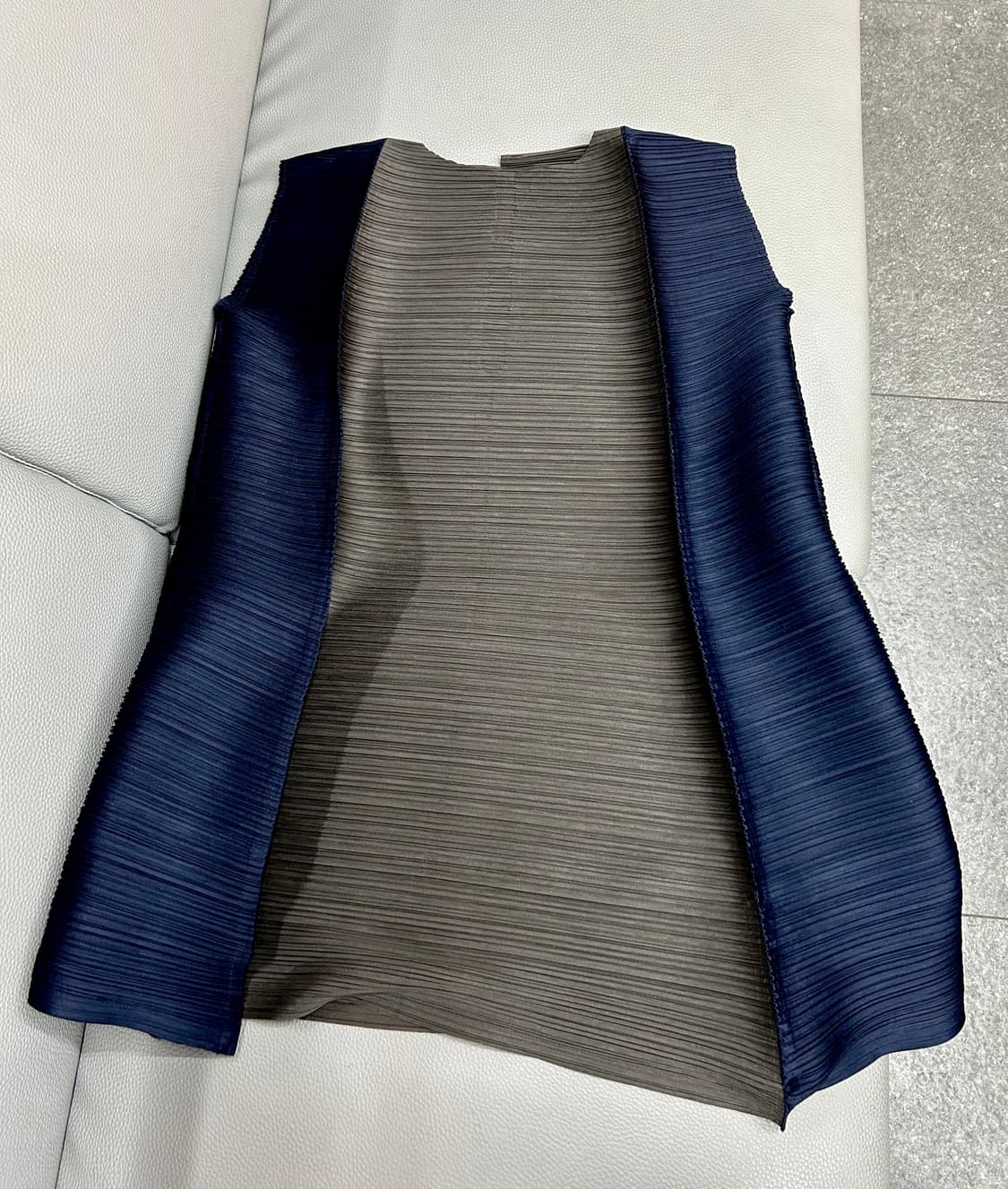 이세이미야케 플리츠플리즈 배색 슬리브리스 원피스(3/Free) 상품이미지7