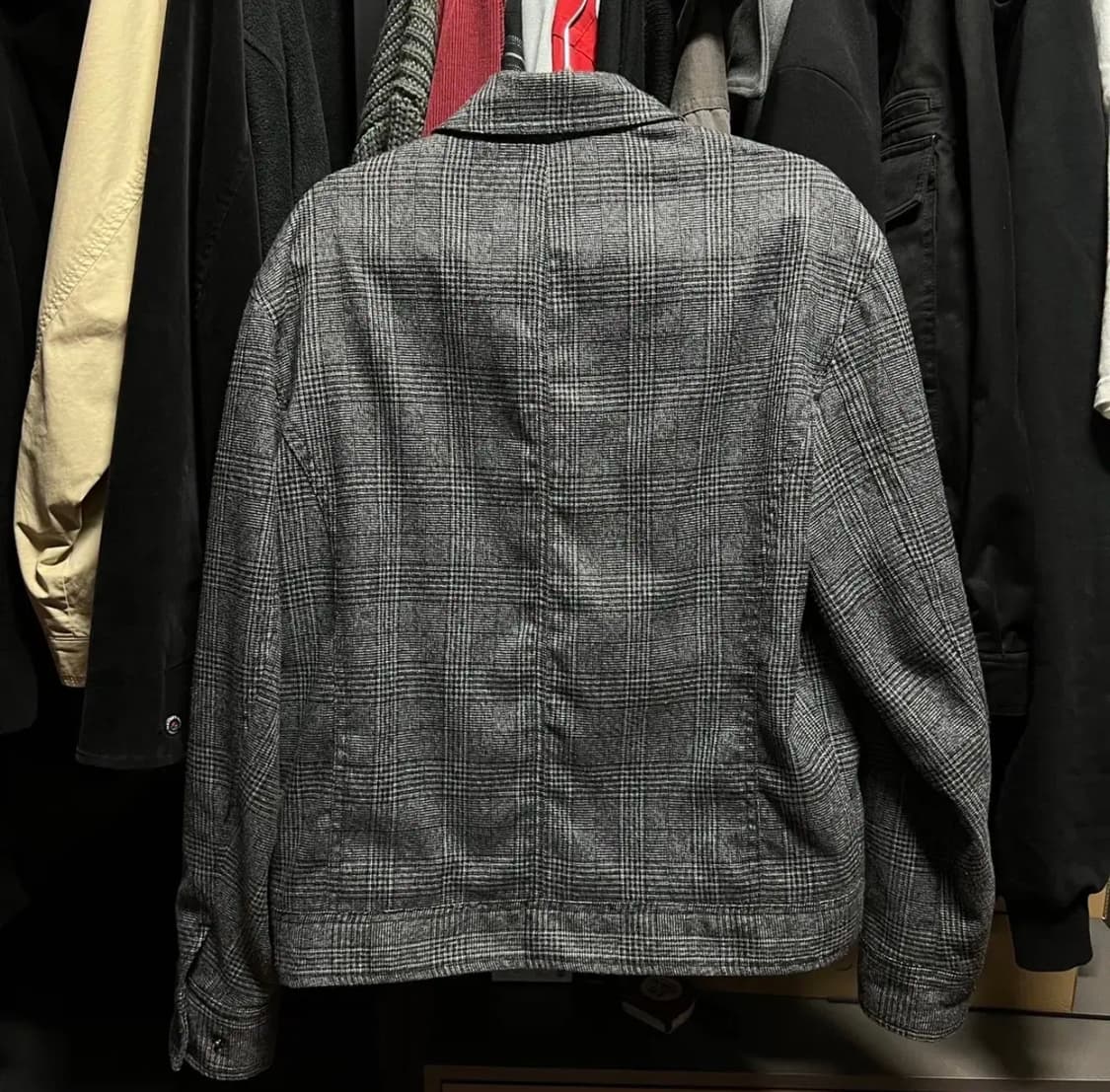 체크 블루종 자켓 상품이미지3