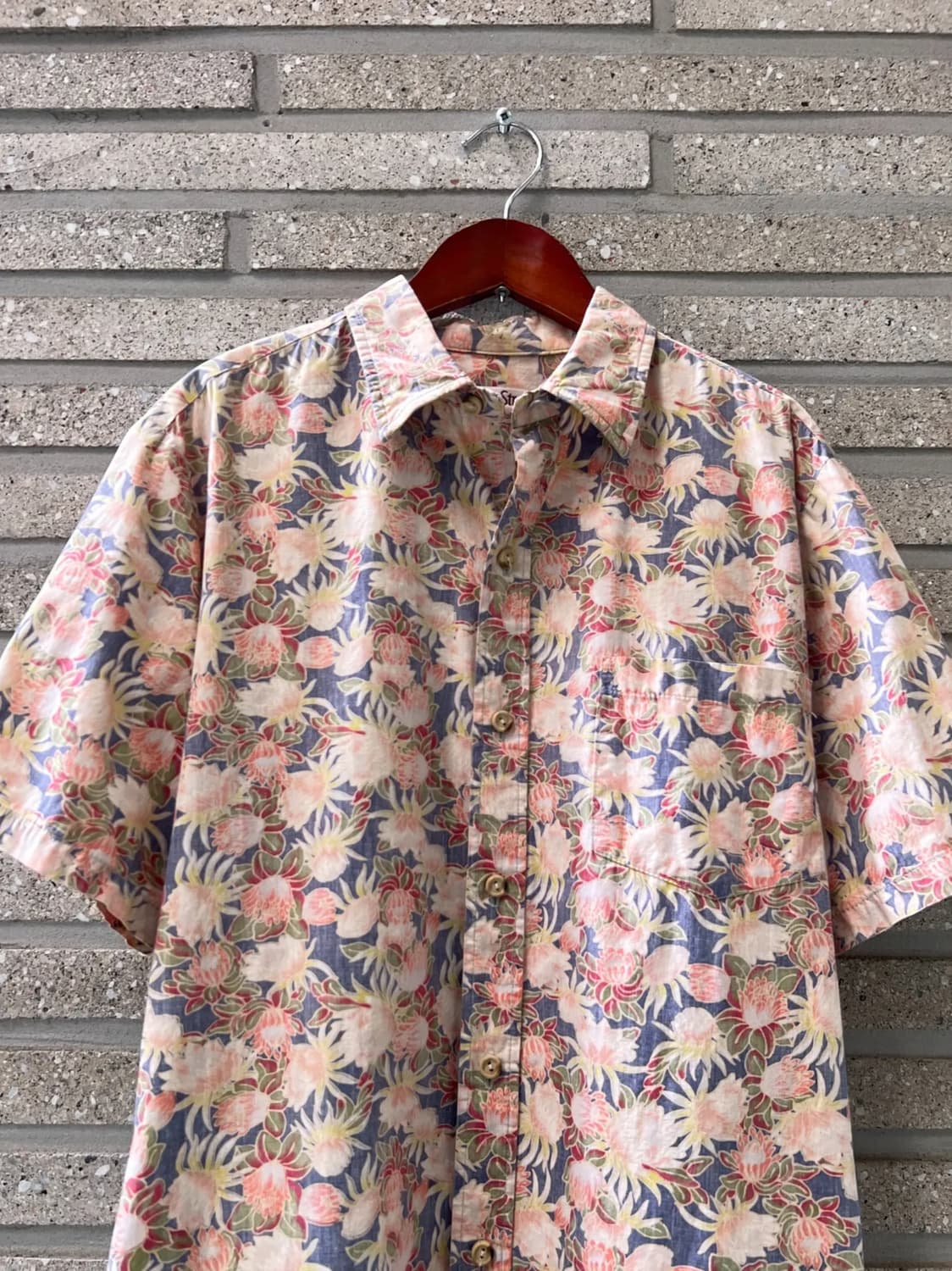 [M]Made in Hawaii 플라워 패턴 하와이안 셔츠 상품이미지1