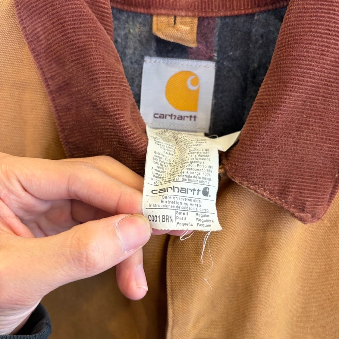 15864 - 90s 칼하트 C001 BRN 초어 자켓 상품이미지5